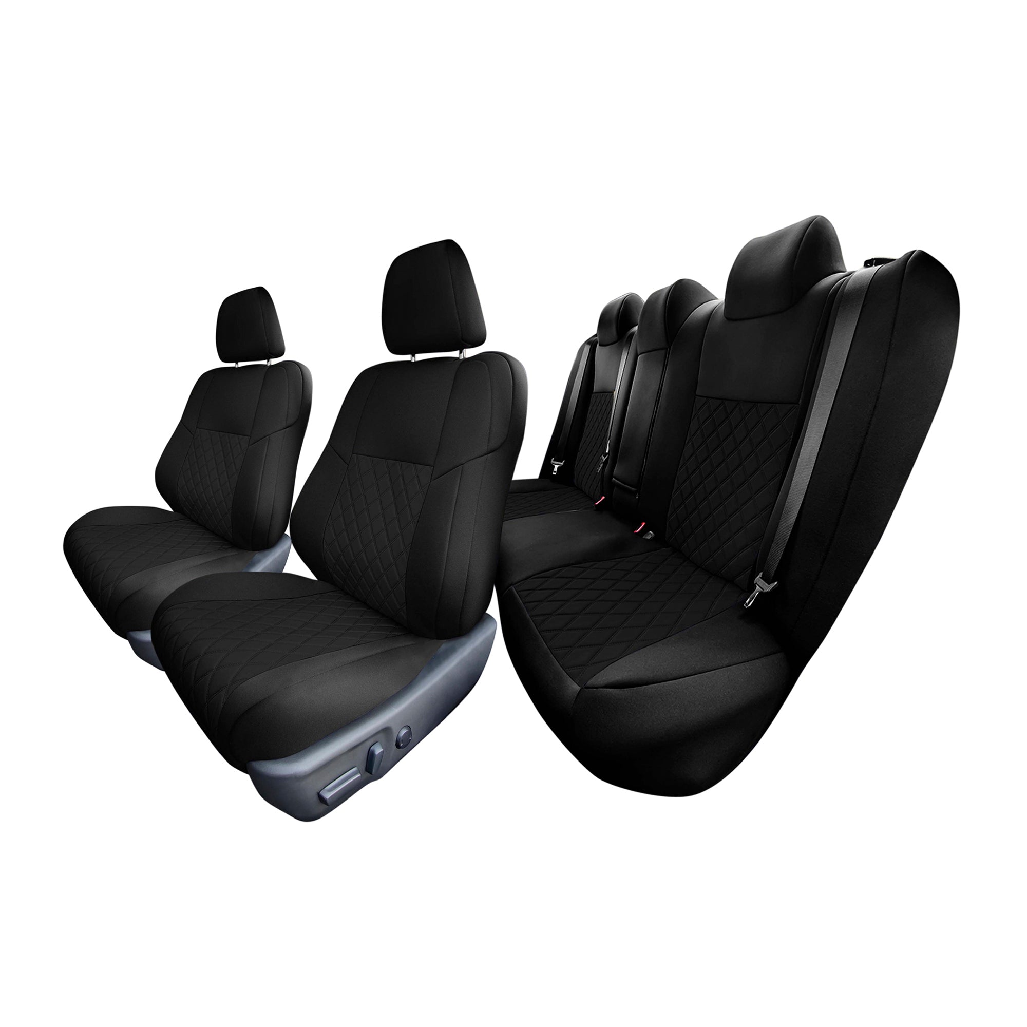 Toyota Camry LE | SE | XSE | XLE  2012-2017 - Full Set Seat Covers - Black Ultraflex Neoprene