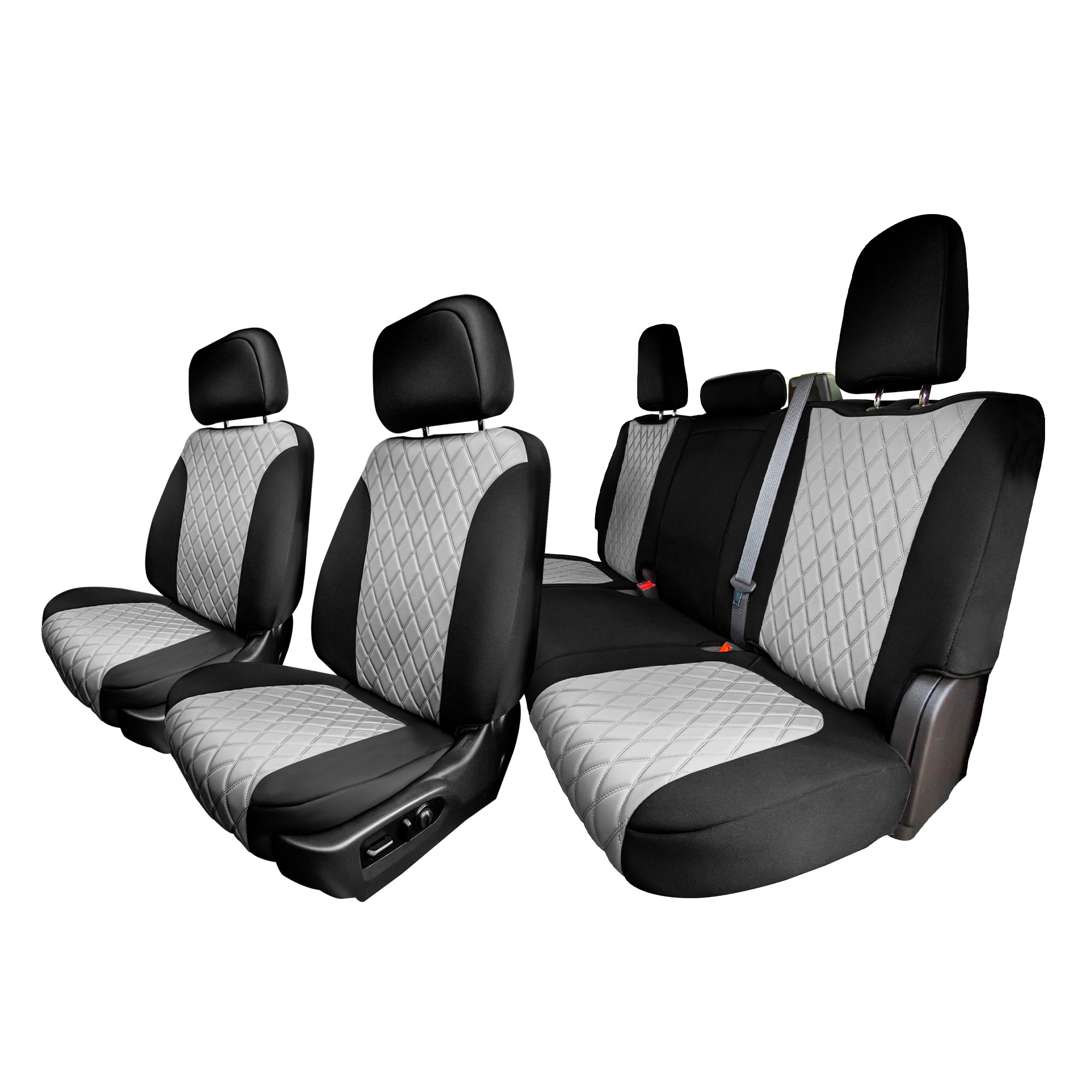 GMC Sierra 1500 2500HD 3500HD SLE Base  2019-2023 - Full Set Seat Covers - Gray Ultraflex Neoprene
