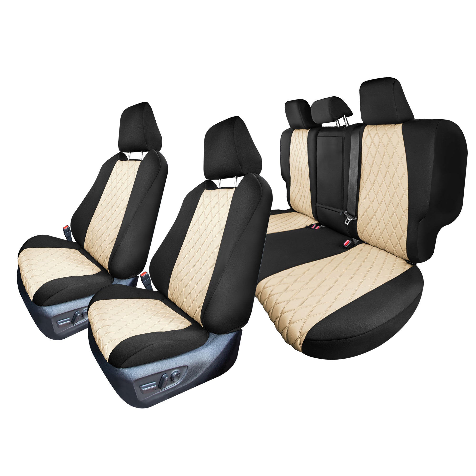 Toyota Rav4 Hybrid | Hybrid Prime 2021-2024  - Full Set Seat Covers - Beige Ultraflex Neoprene