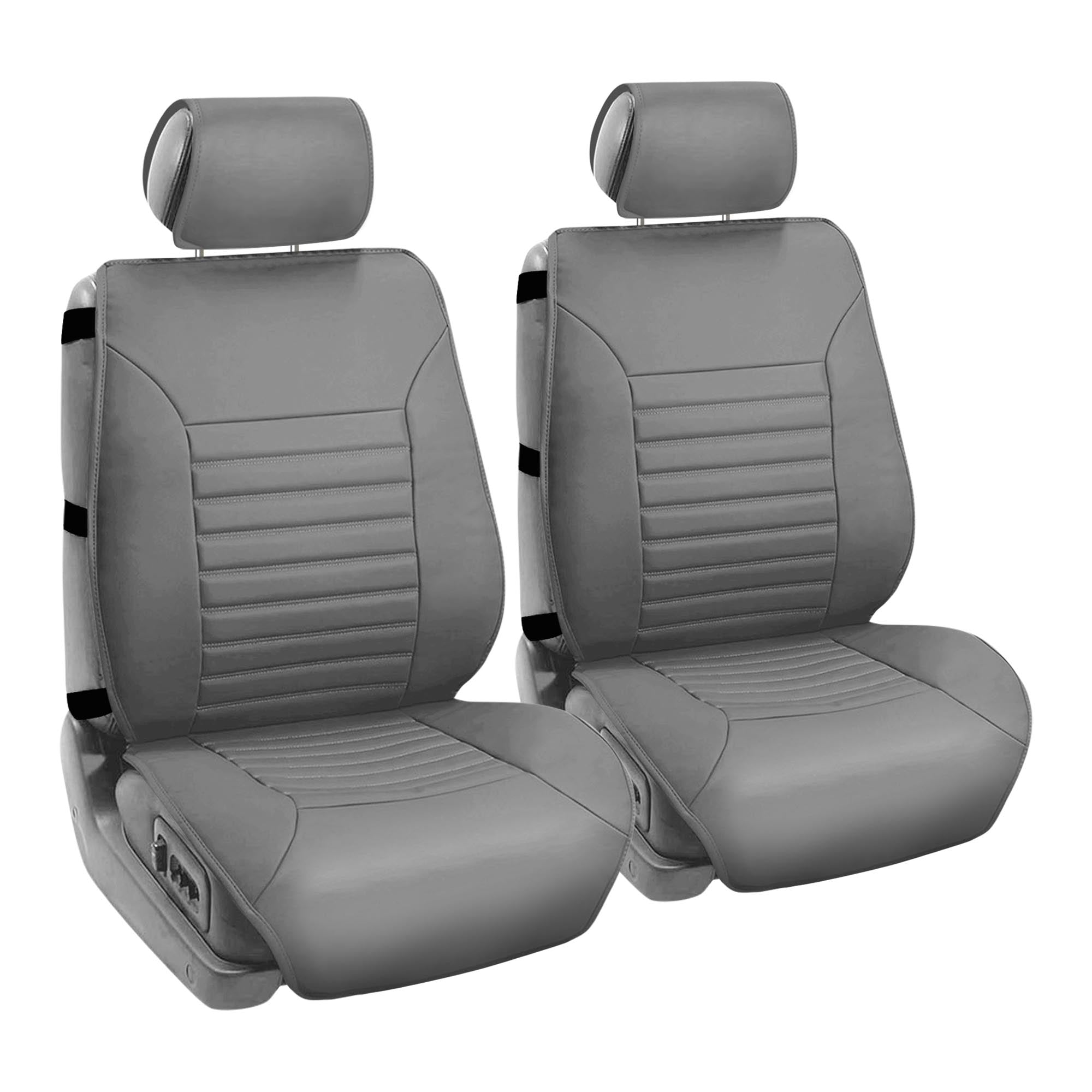 Multifunctional Quilted Leather Seat Cushions - Gray