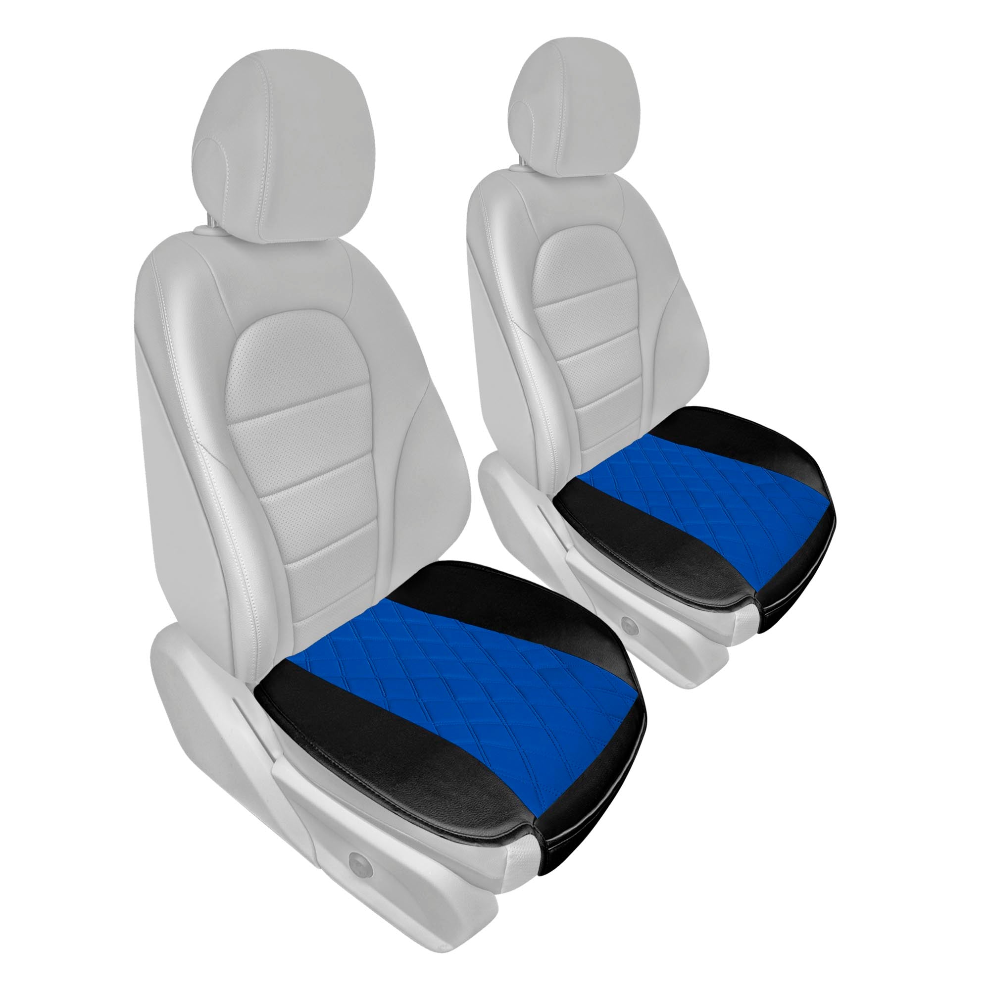 Faux Leather and NeoSupreme Seat Cushion Pad - Front Set Blue
