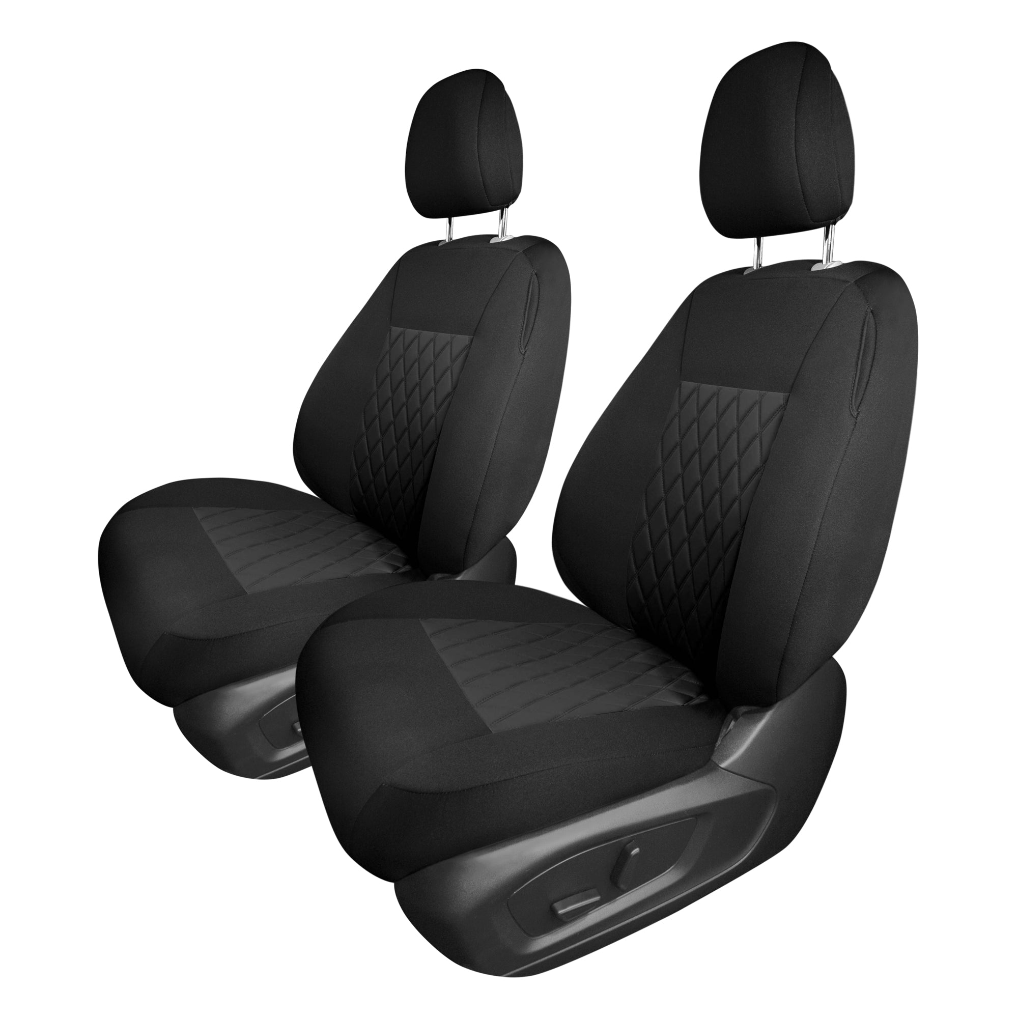 Ford Explorer Base 2020-2024  - Front Set Seat Covers  -  Black Ultraflex Neoprene