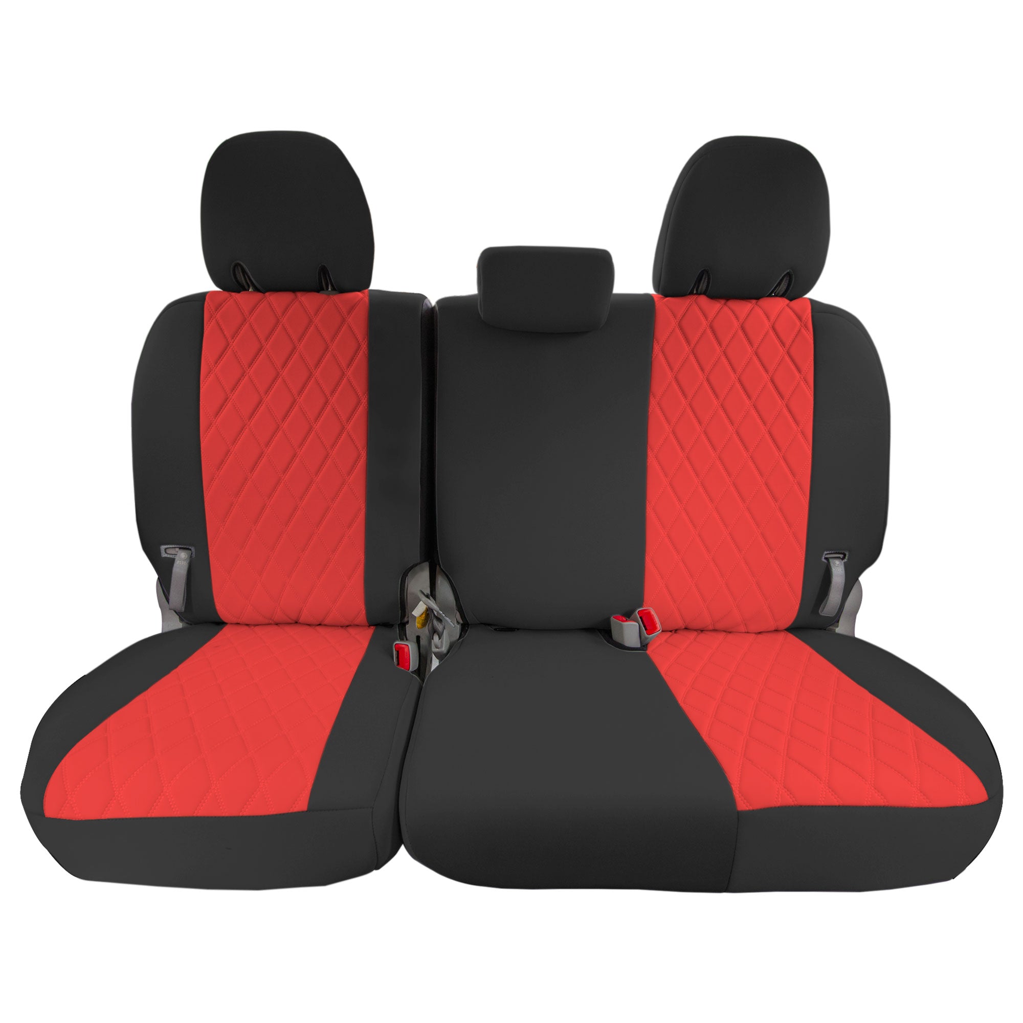 Toyota Sienna - 2011 - 2020 - 3rd Row Set Seat Covers - Red Ultraflex Neoprene