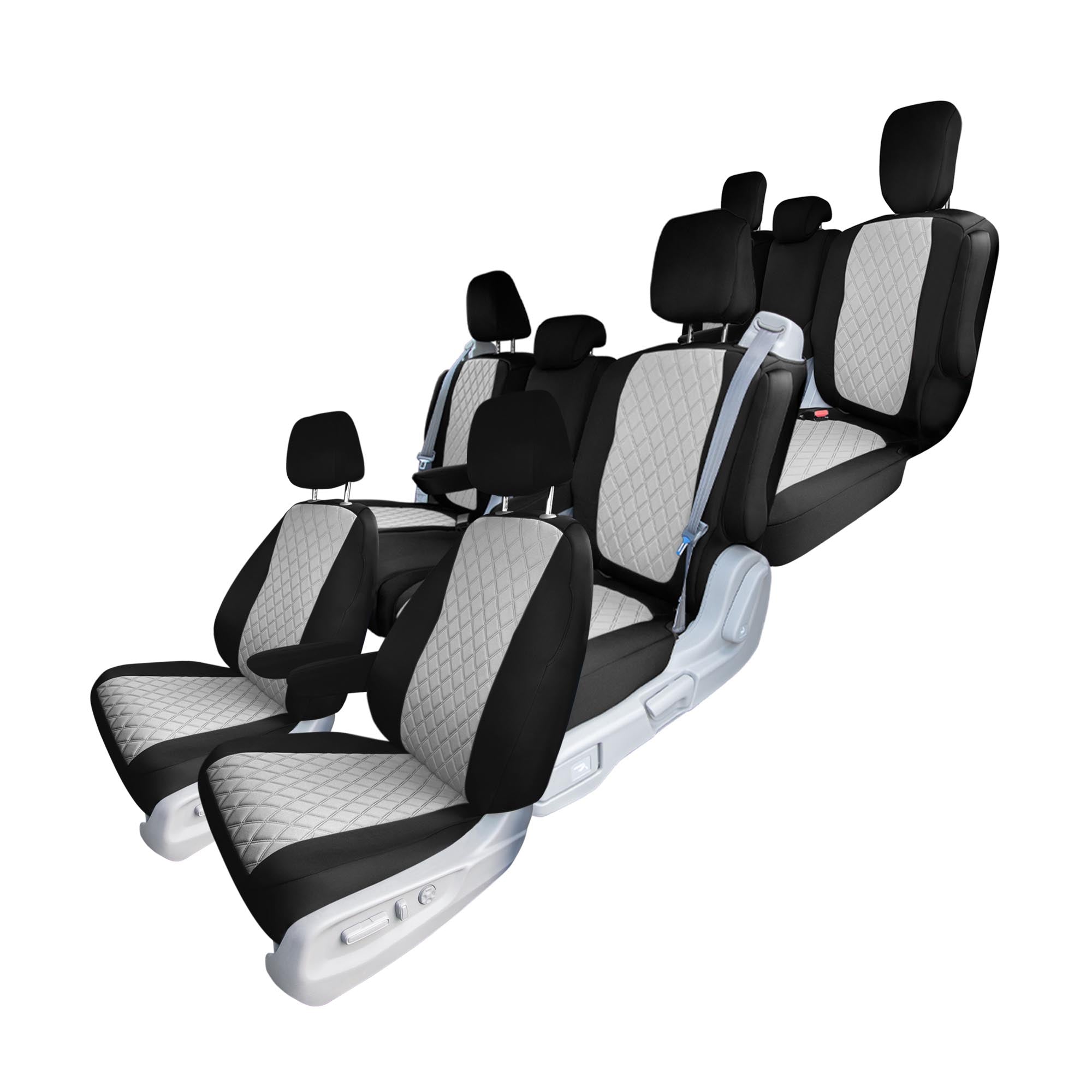 Honda Odyssey 2018 - 2024  -Full Set Seat Covers - Gray Ultraflex Neoprene
