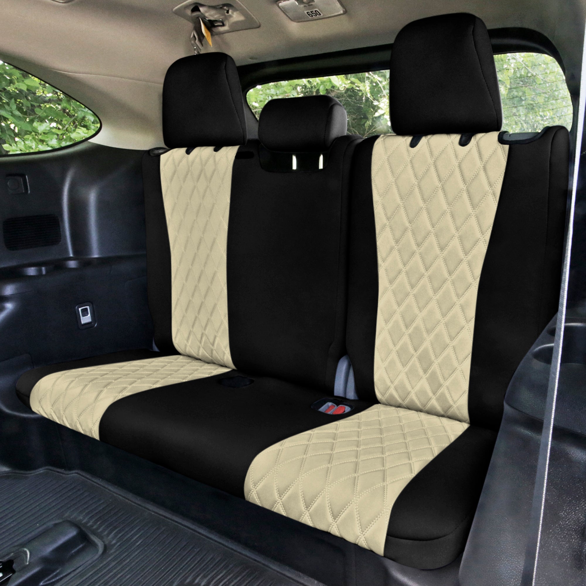 Toyota Highlander - 2020 - 2024  - 3rd Row Set Seat Covers - Beige Ultraflex Neoprene