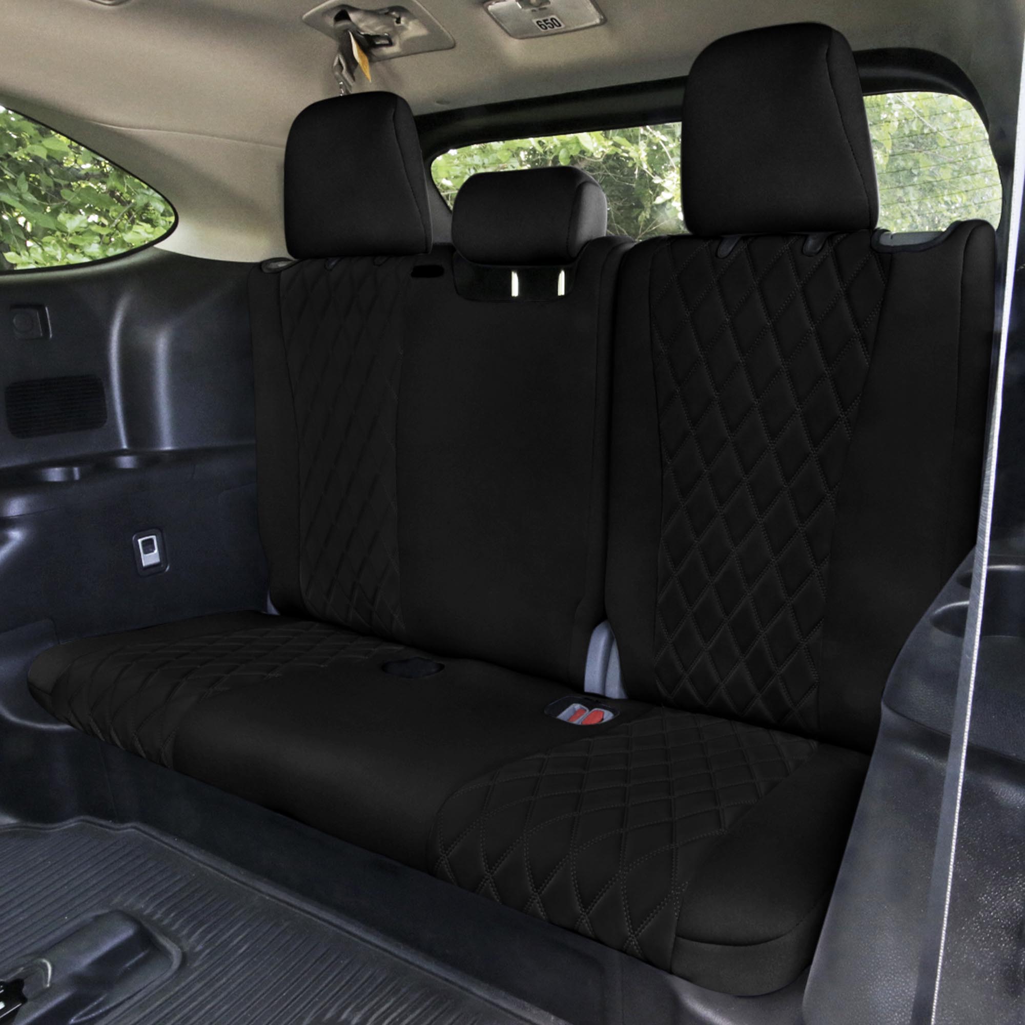 Toyota Highlander - 2020 - 2024  - 3rd Row Set Seat Covers - Black Ultraflex Neoprene