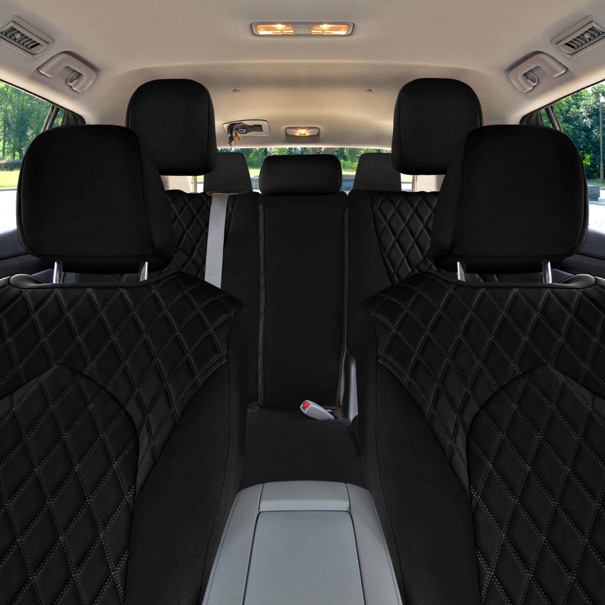 Toyota Highlander - 2020 - 2024  - Full Set Seat Covers - Black Ultraflex Neoprene
