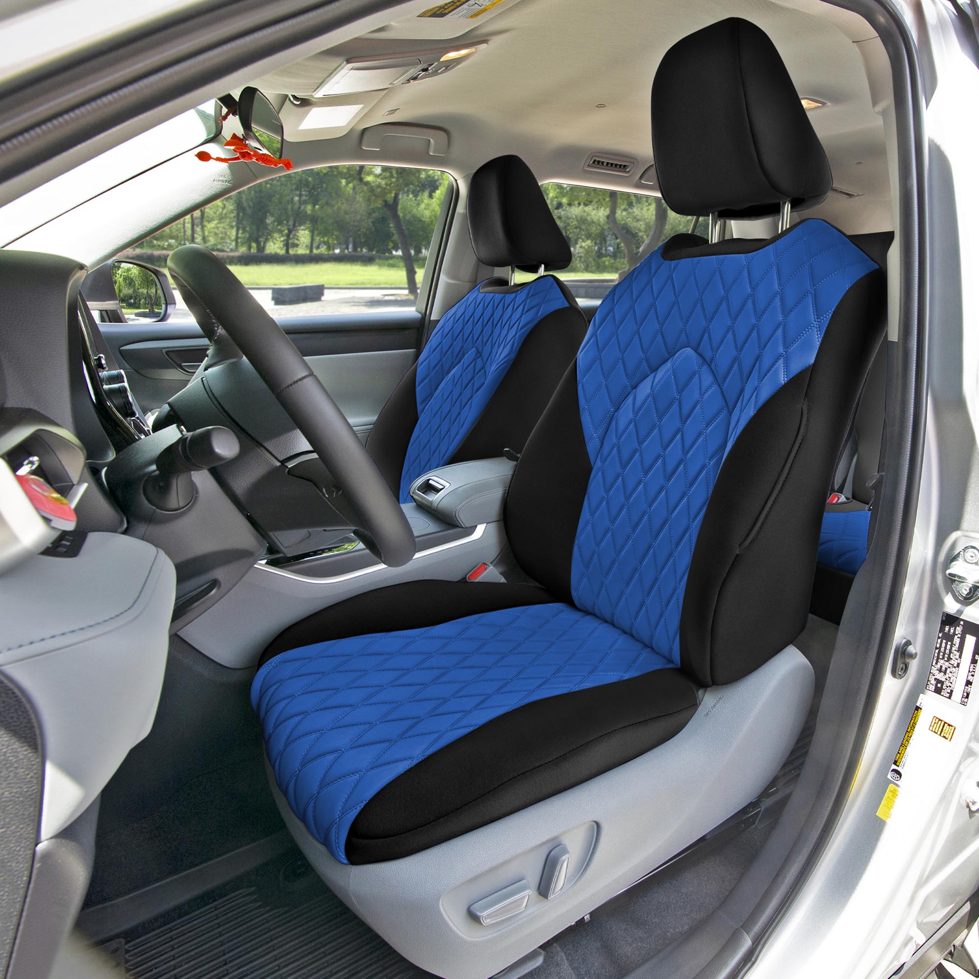 Toyota Highlander - 2020 - 2024  - Front Set Seat Covers - Blue Ultraflex Neoprene