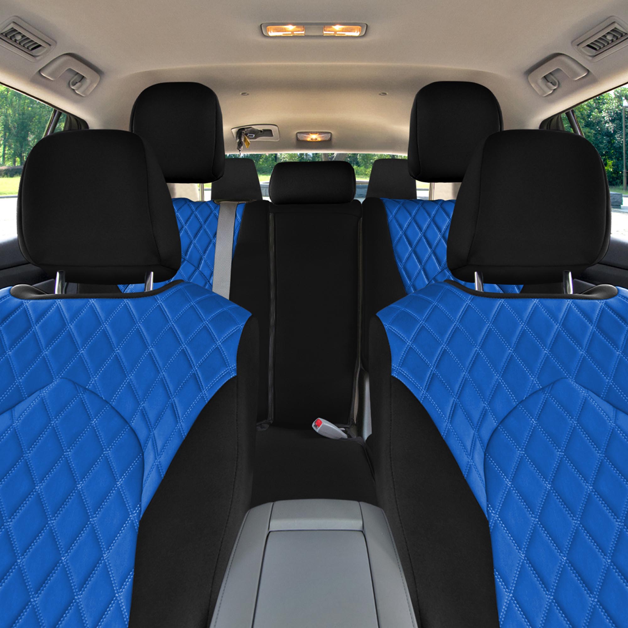 Toyota Highlander - 2020 - 2024  - Full Set Seat Covers - Blue Ultraflex Neoprene