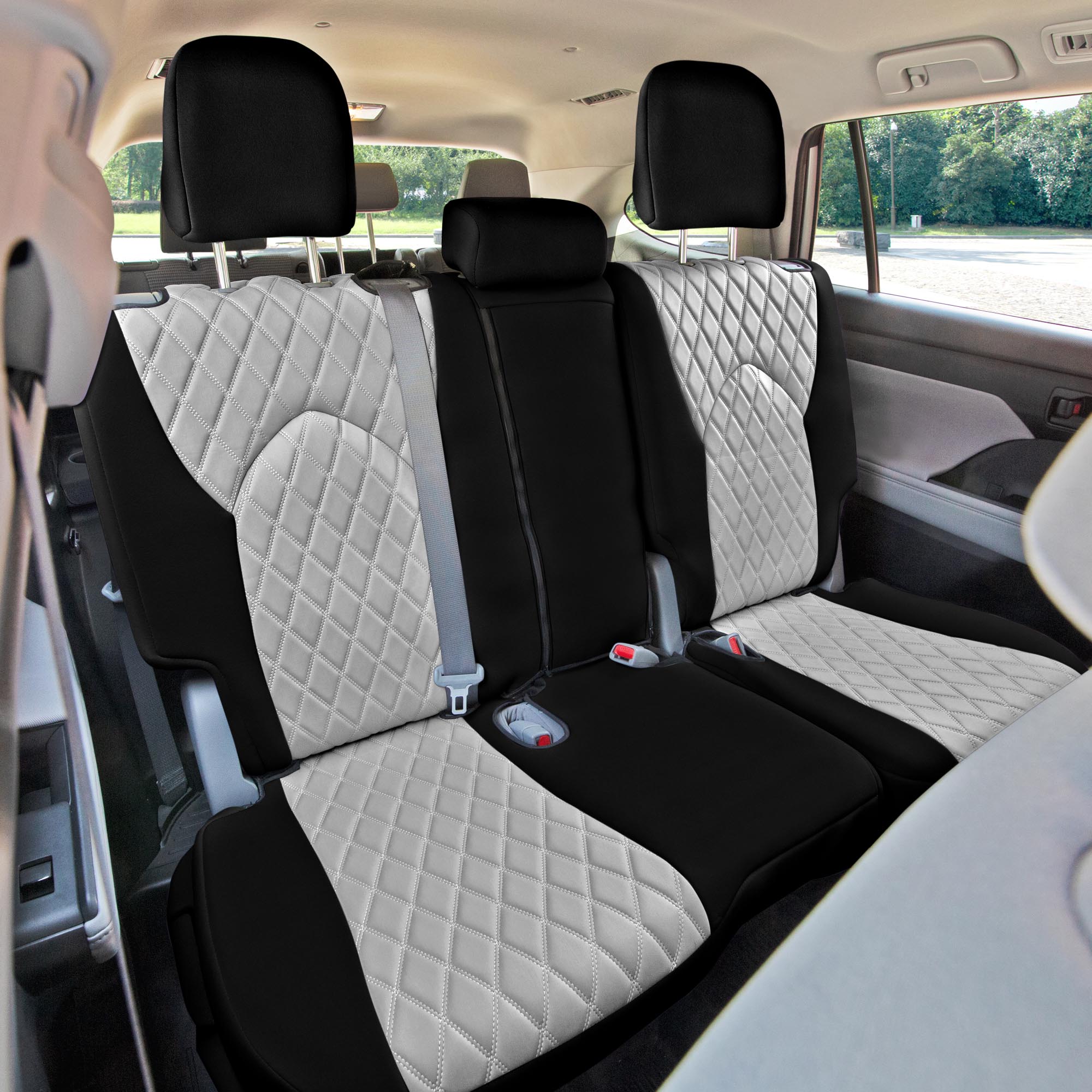 Toyota Highlander - 2020 - 2024  - 2nd Row Set Seat Covers - Gray Ultraflex Neoprene