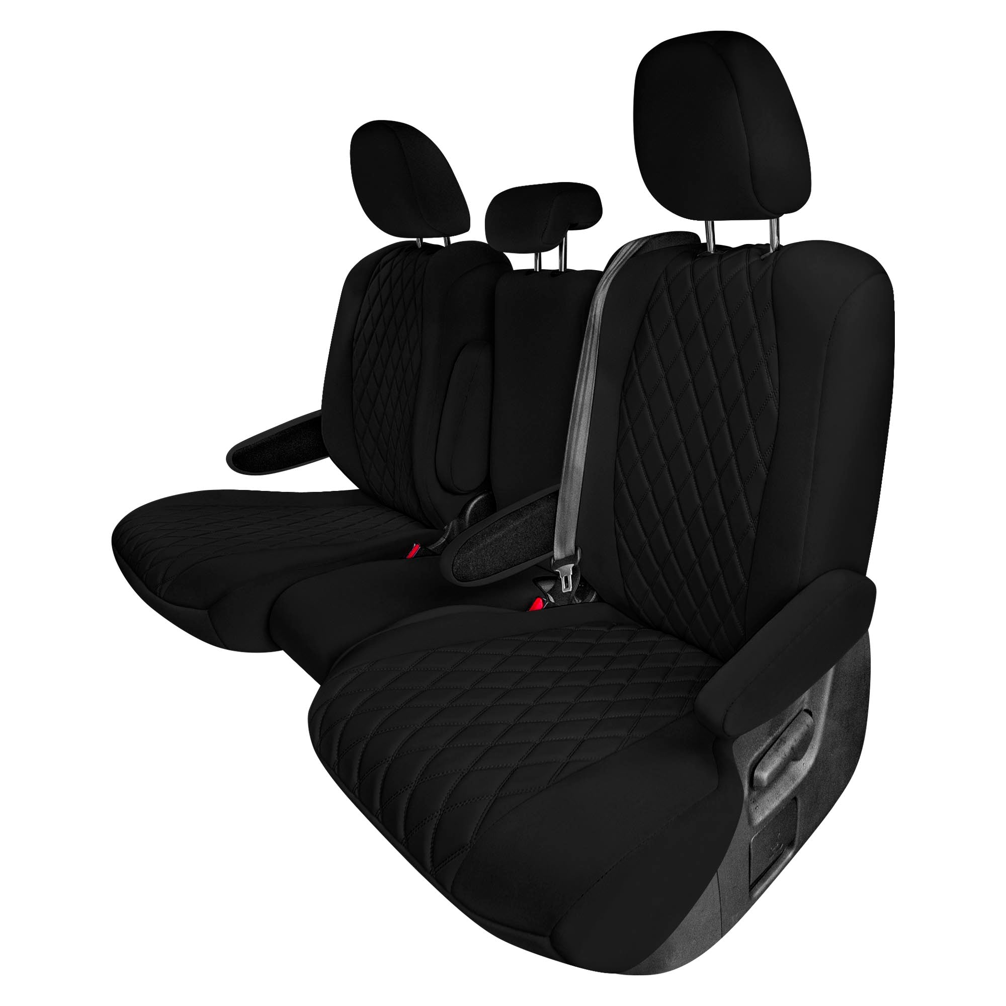 Toyota Sienna - 2021 - 2024 - 2nd Row Set Seat Covers - Black Neoprene