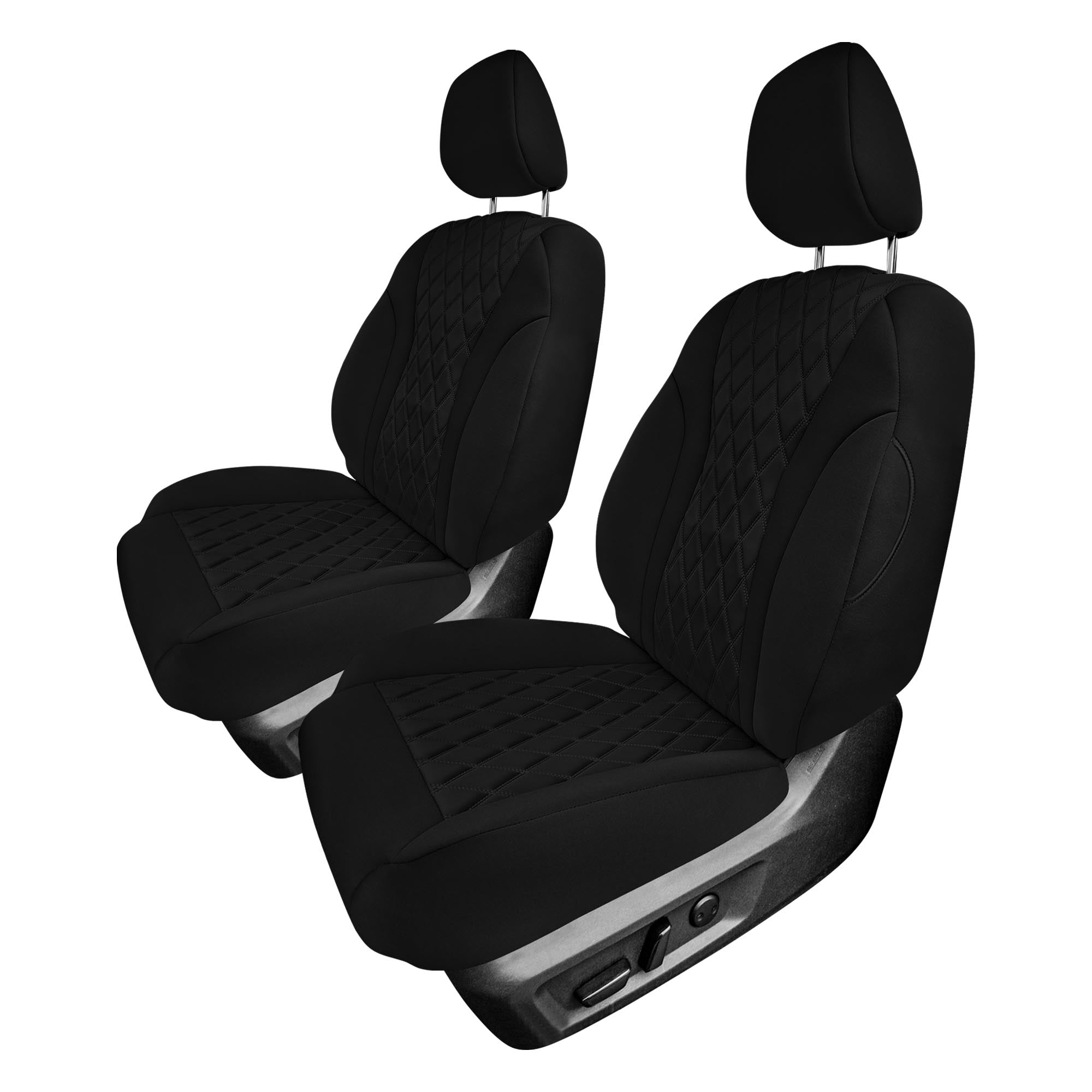 Nissan Rogue - 2020-2024 - Front Set Seat Covers - Black Ultraflex Neoprene