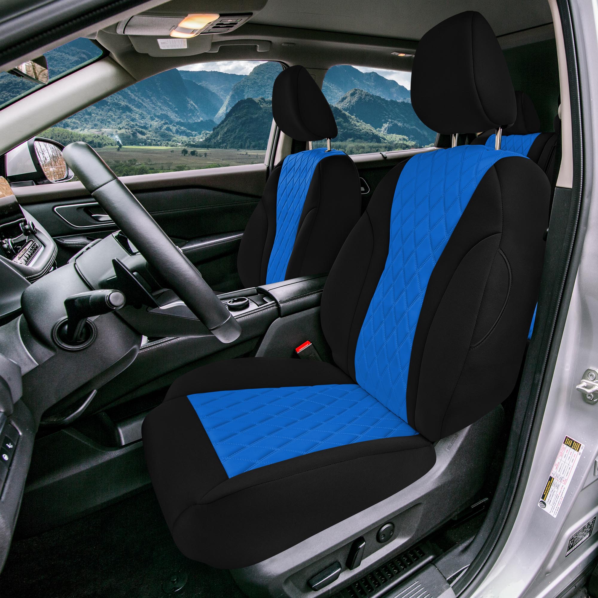 Nissan Rogue - 2020-2024 - Front Set Seat Covers - Blue Ultraflex Neoprene