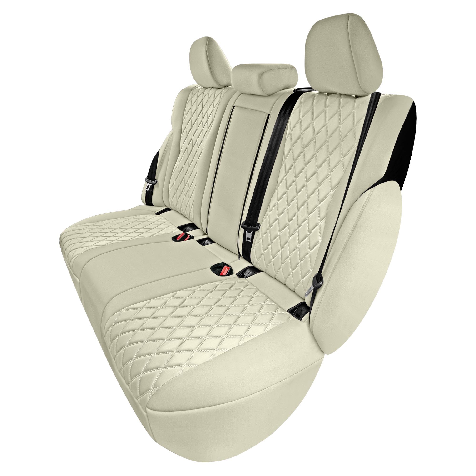 Nissan Rogue - 2020-2024 - Rear Set Seat Covers - Solid Beige Ultraflex Neoprene