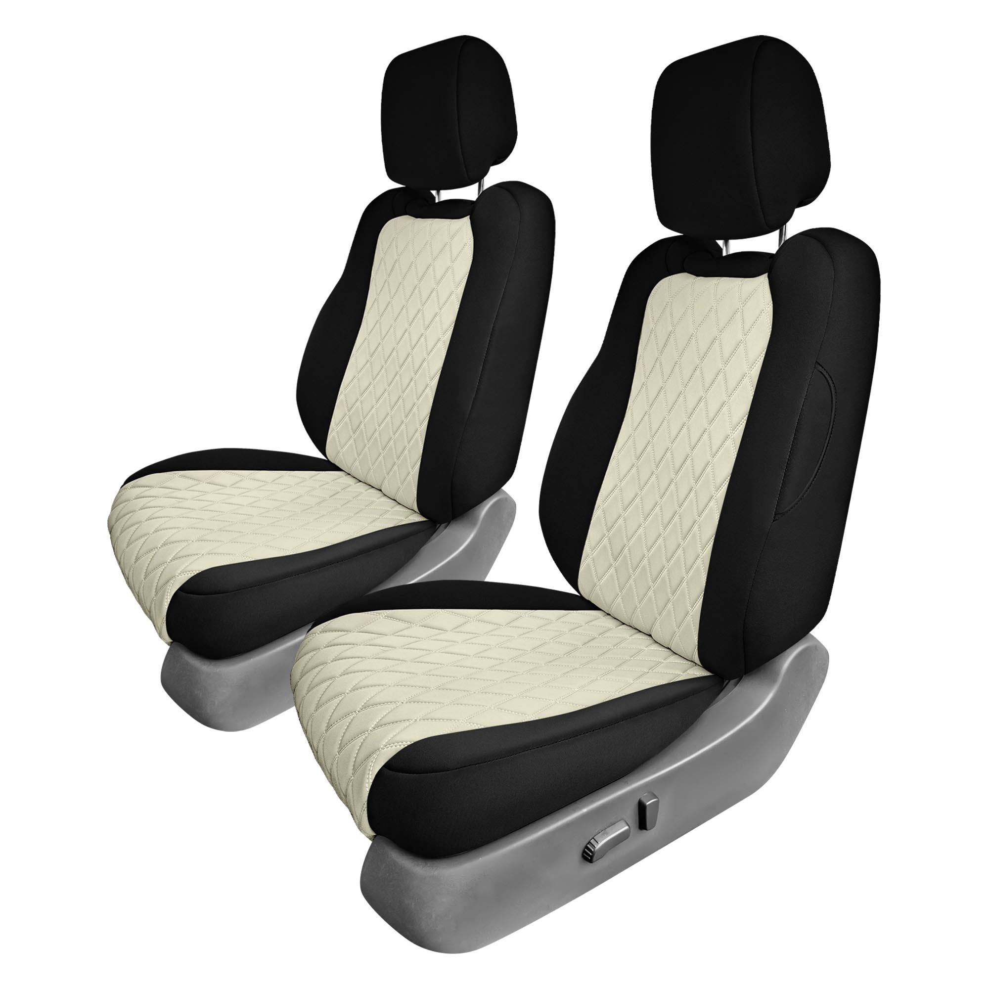 Nissan Titan King Cab/Crew Cab - 2017-2022 - Front Set Seat Covers - Beige Ultraflex Neoprene