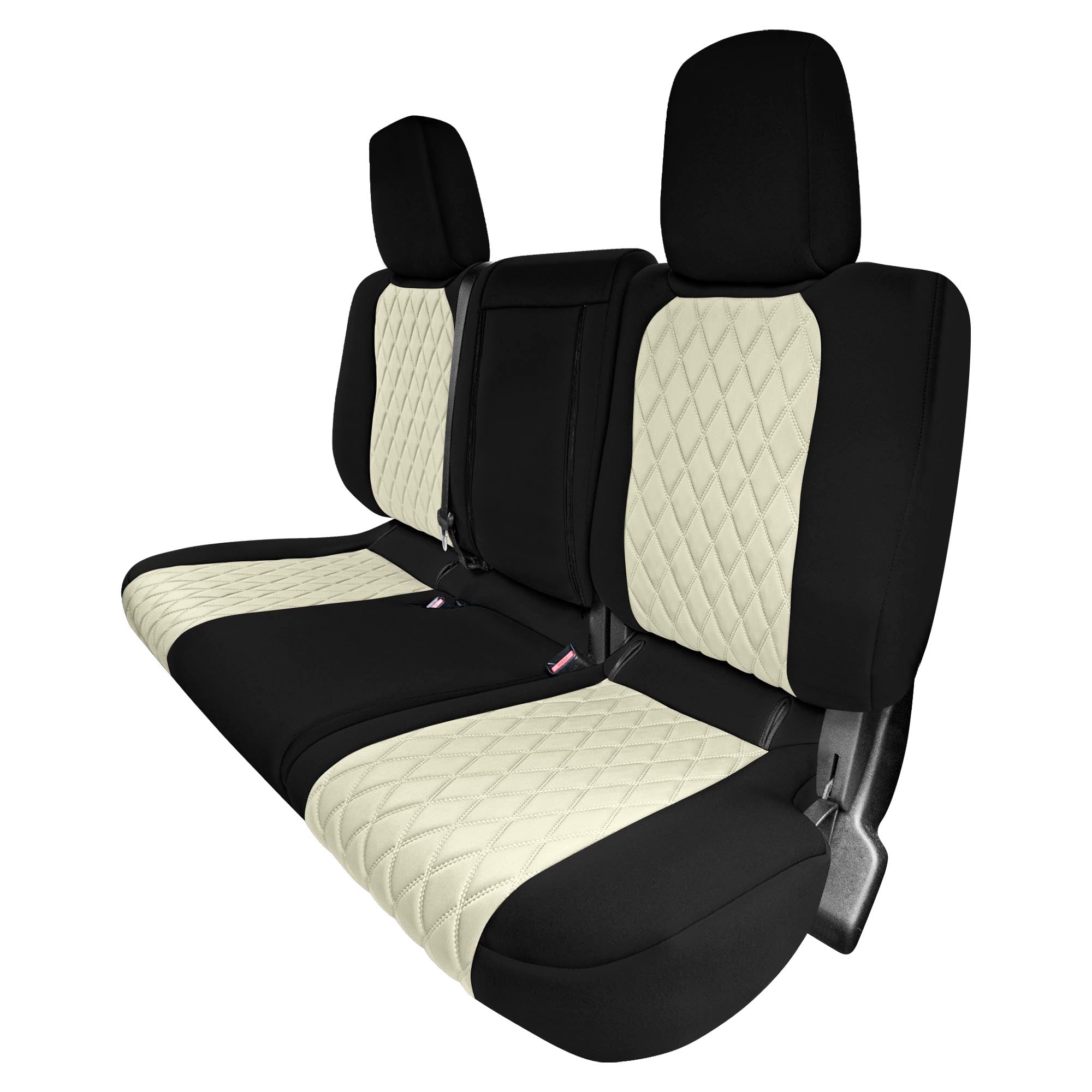 Nissan Titan King Cab/Crew Cab - 2017-2022 - Rear Set Seat Covers - Beige Ultraflex Neoprene