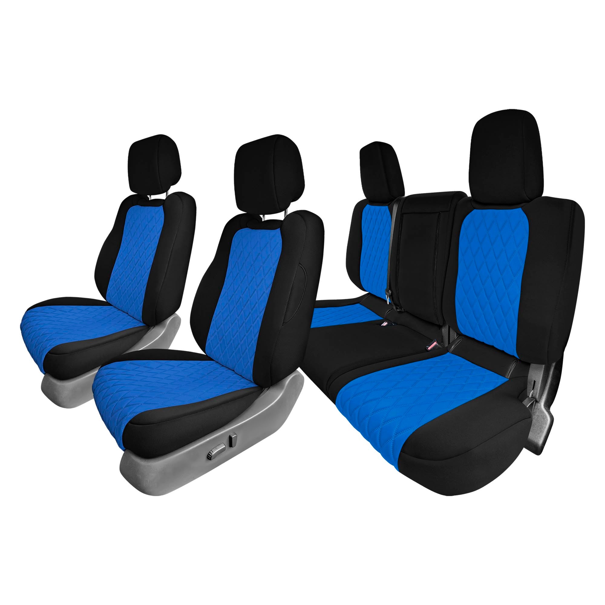 Nissan Titan King Cab/Crew Cab - 2017-2022 - Full Set Seat Covers - Blue Ultraflex Neoprene