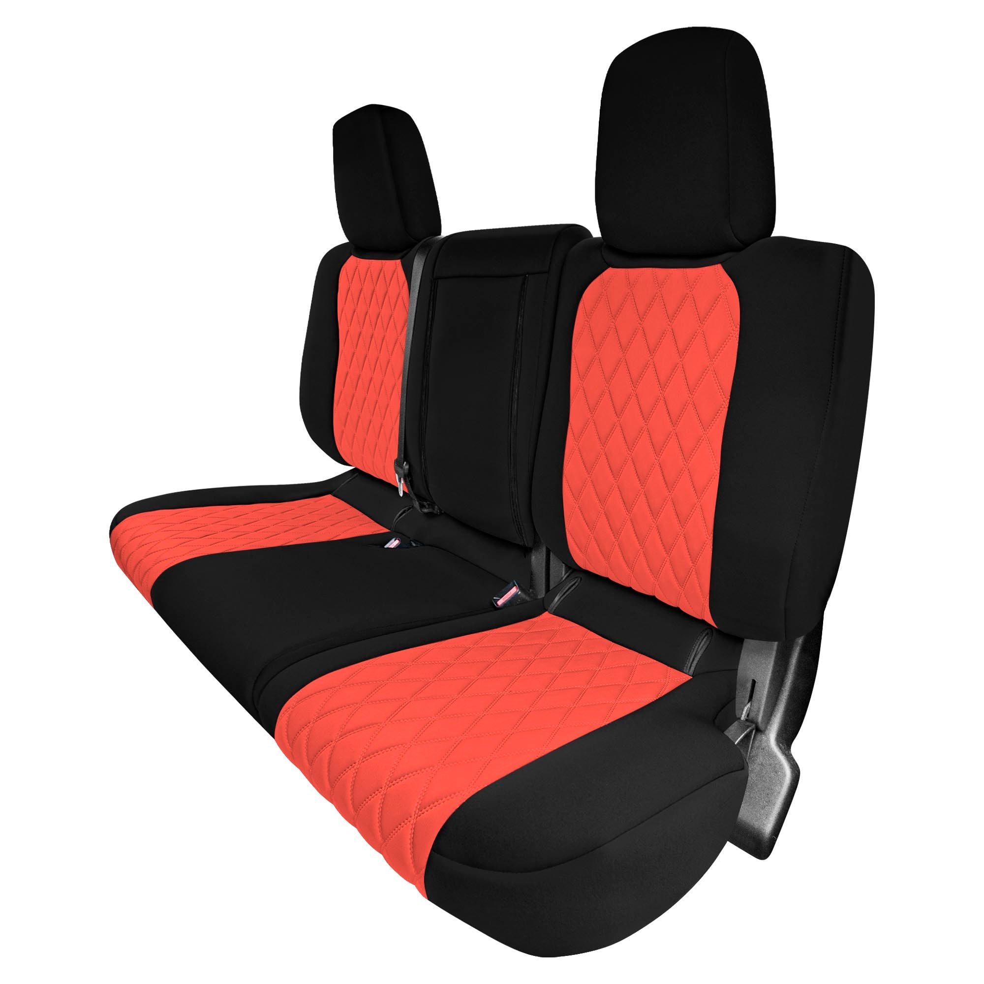 Nissan Titan King Cab/Crew Cab - 2017-2022 - Rear Set Seat Covers - Red Ultraflex Neoprene
