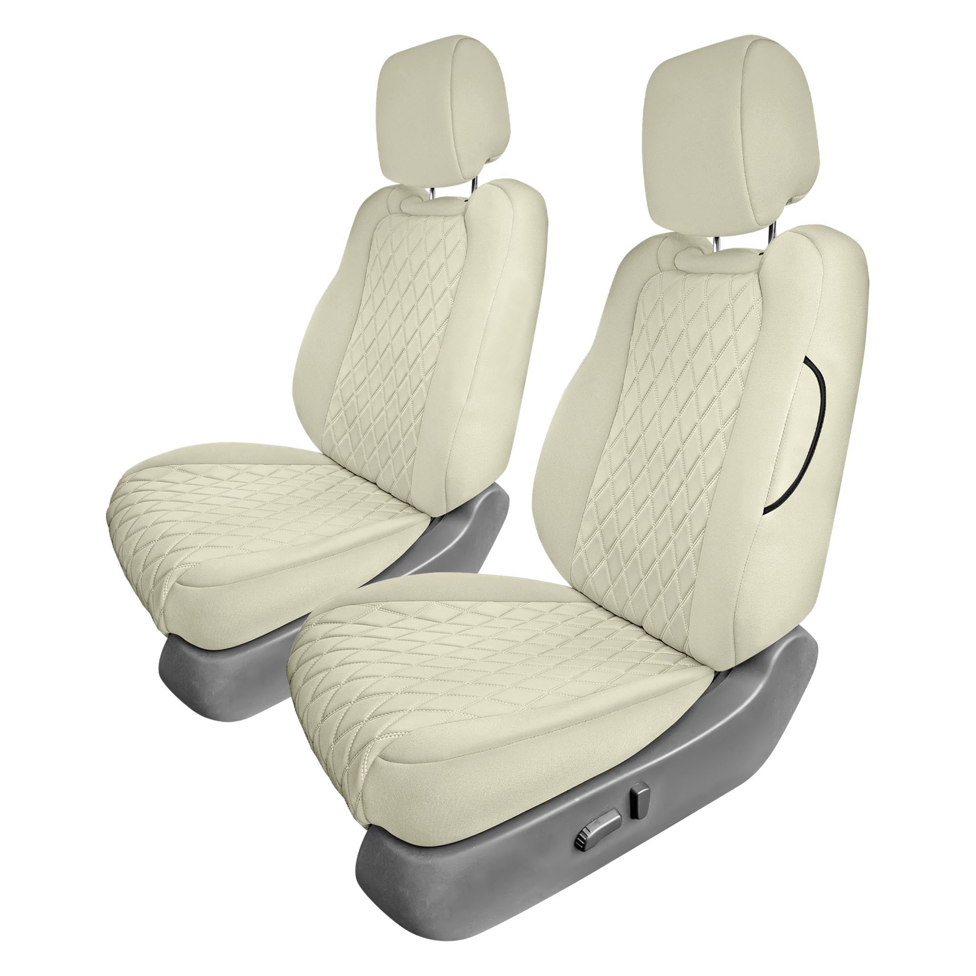 Nissan Titan King Cab/Crew Cab - 2017-2022 - Front Set Seat Covers - Solid Beige Ultraflex Neoprene