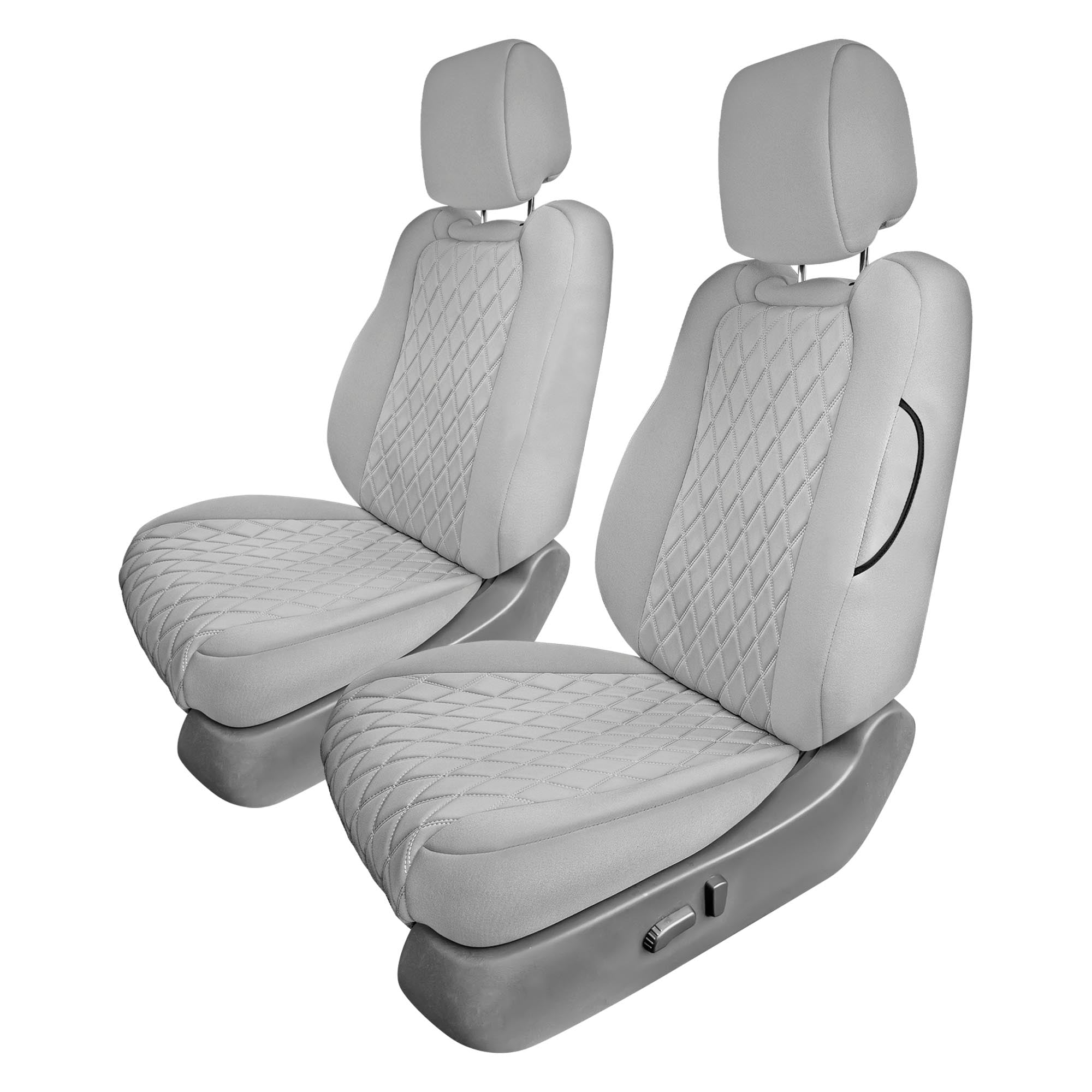 Nissan Titan King Cab/Crew Cab - 2017-2022 - Front Set Seat Covers - Solid Gray Ultraflex Neoprene
