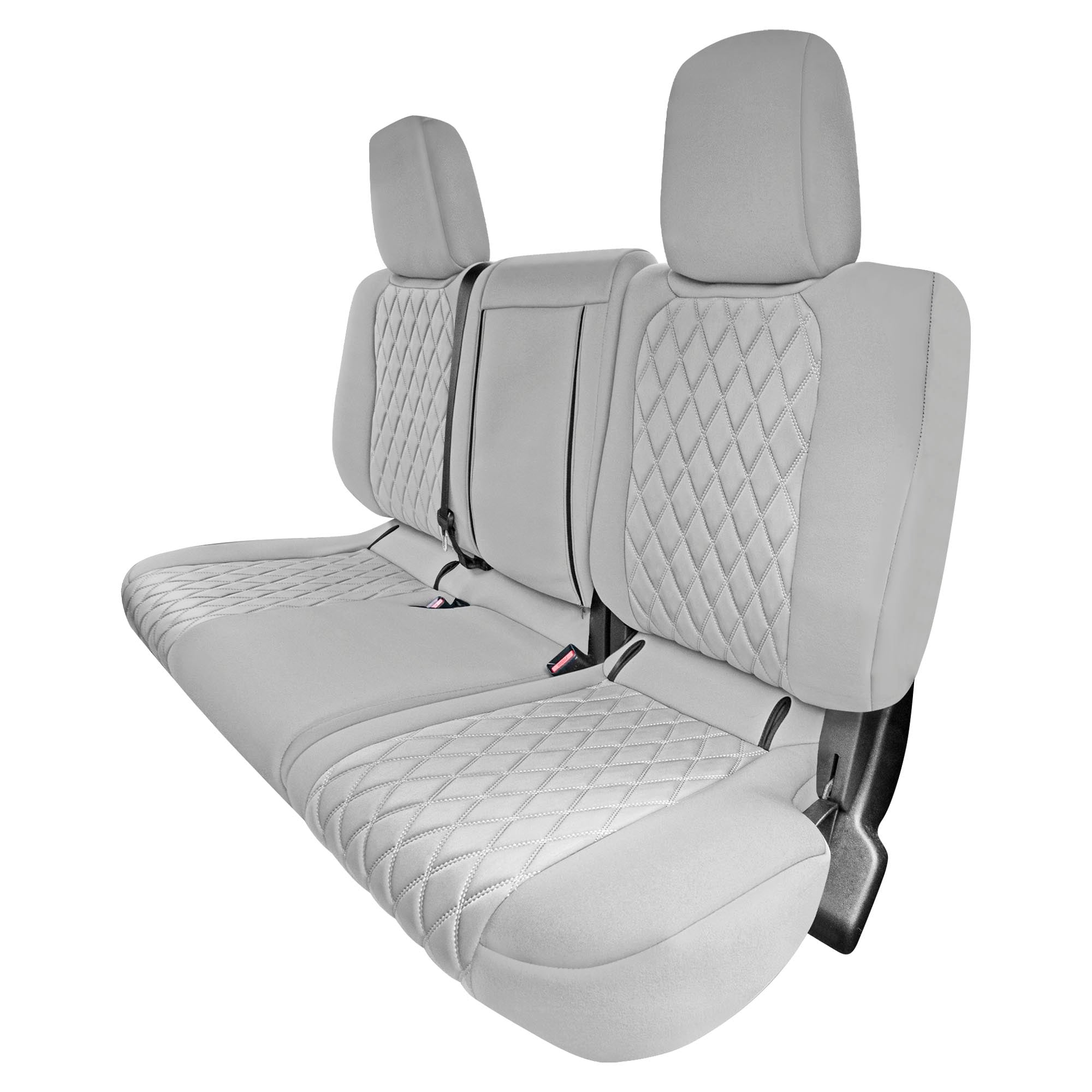 Nissan Titan King Cab/Crew Cab - 2017-2022 - Rear Set Seat Covers - Solid Gray Ultraflex Neoprene