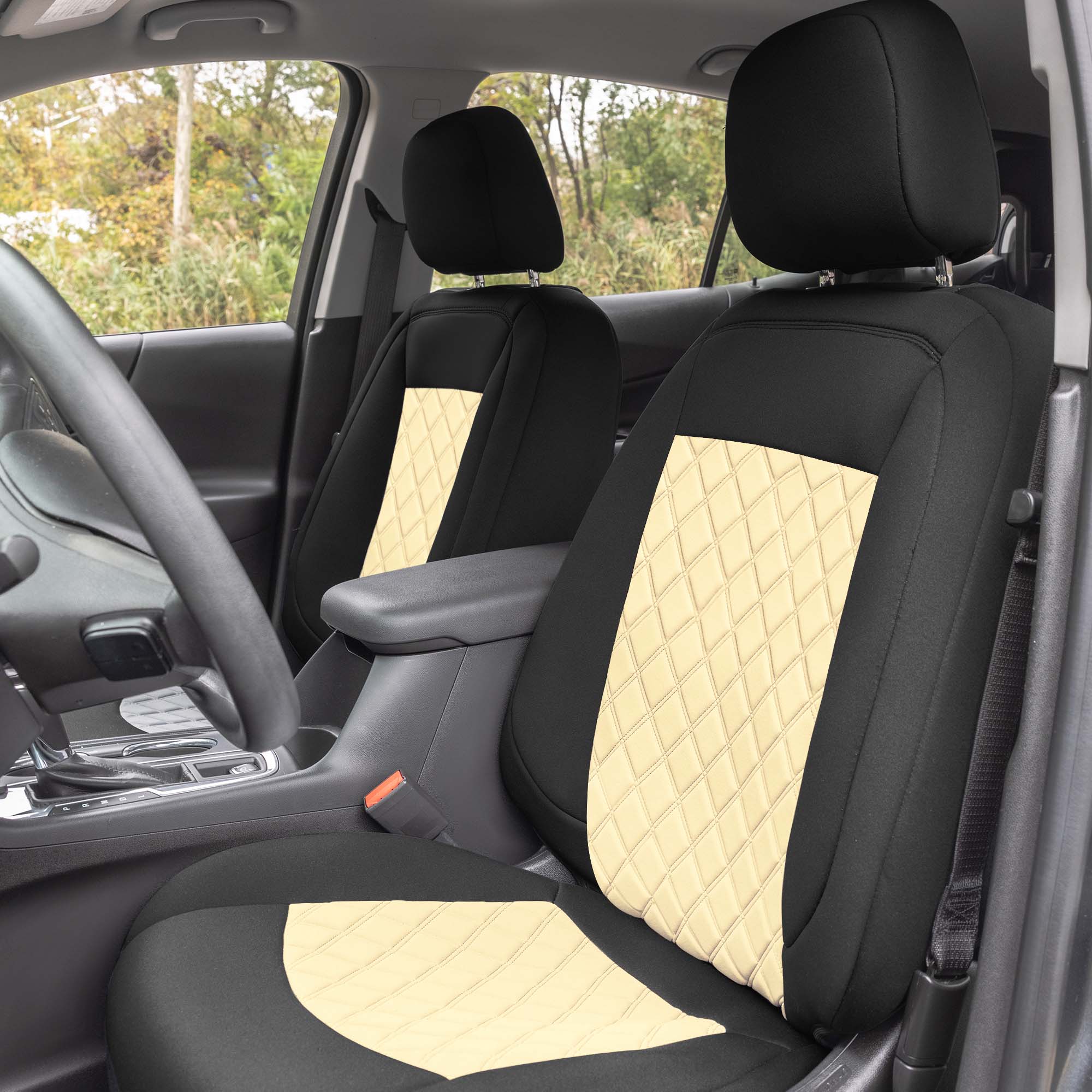 Chevy Equinox 2018-2023 - Front Set Seat Covers - Beige Ultraflex Neoprene
