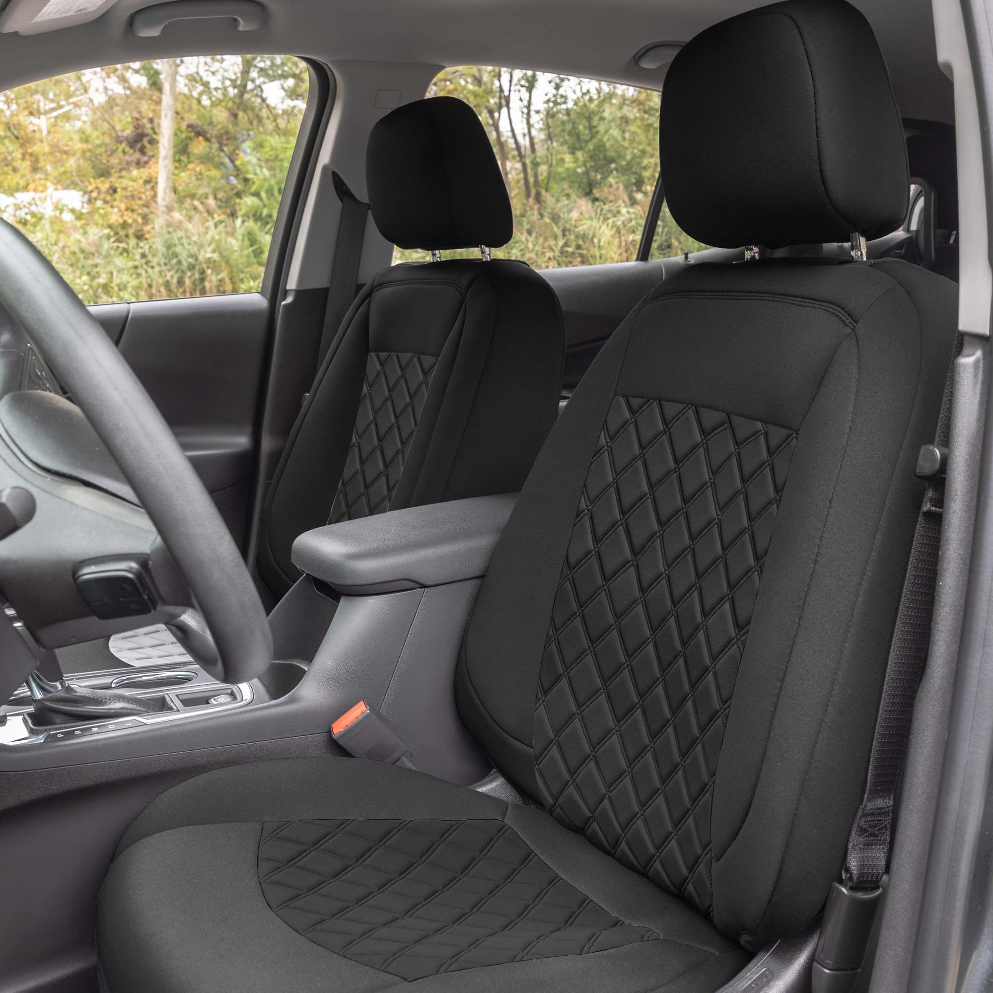 Chevy Equinox 2018-2023 - Front Set Seat Covers - Black Ultraflex Neoprene