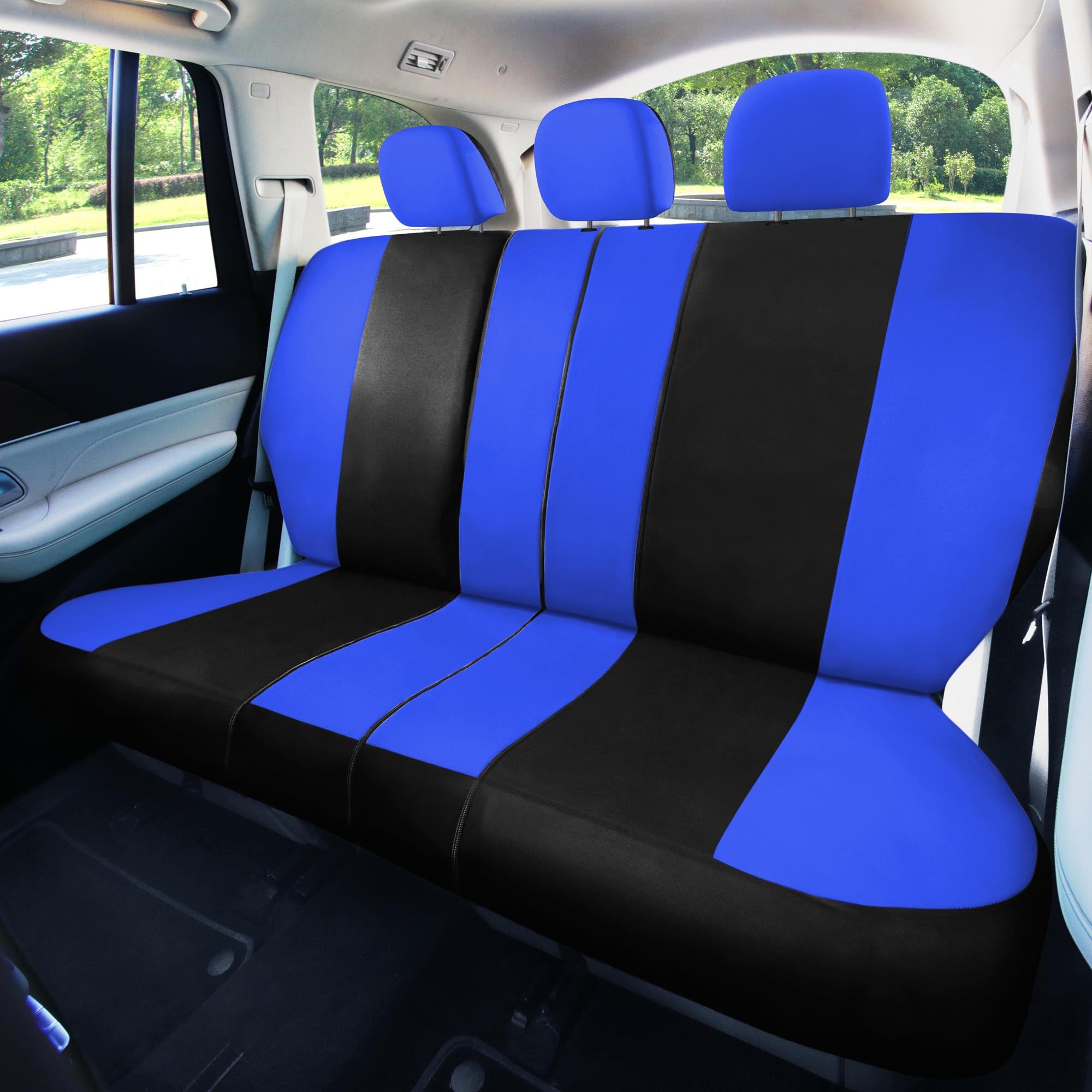 Light & Breezy Flat Cloth Seat Covers - Rear Blue / Black