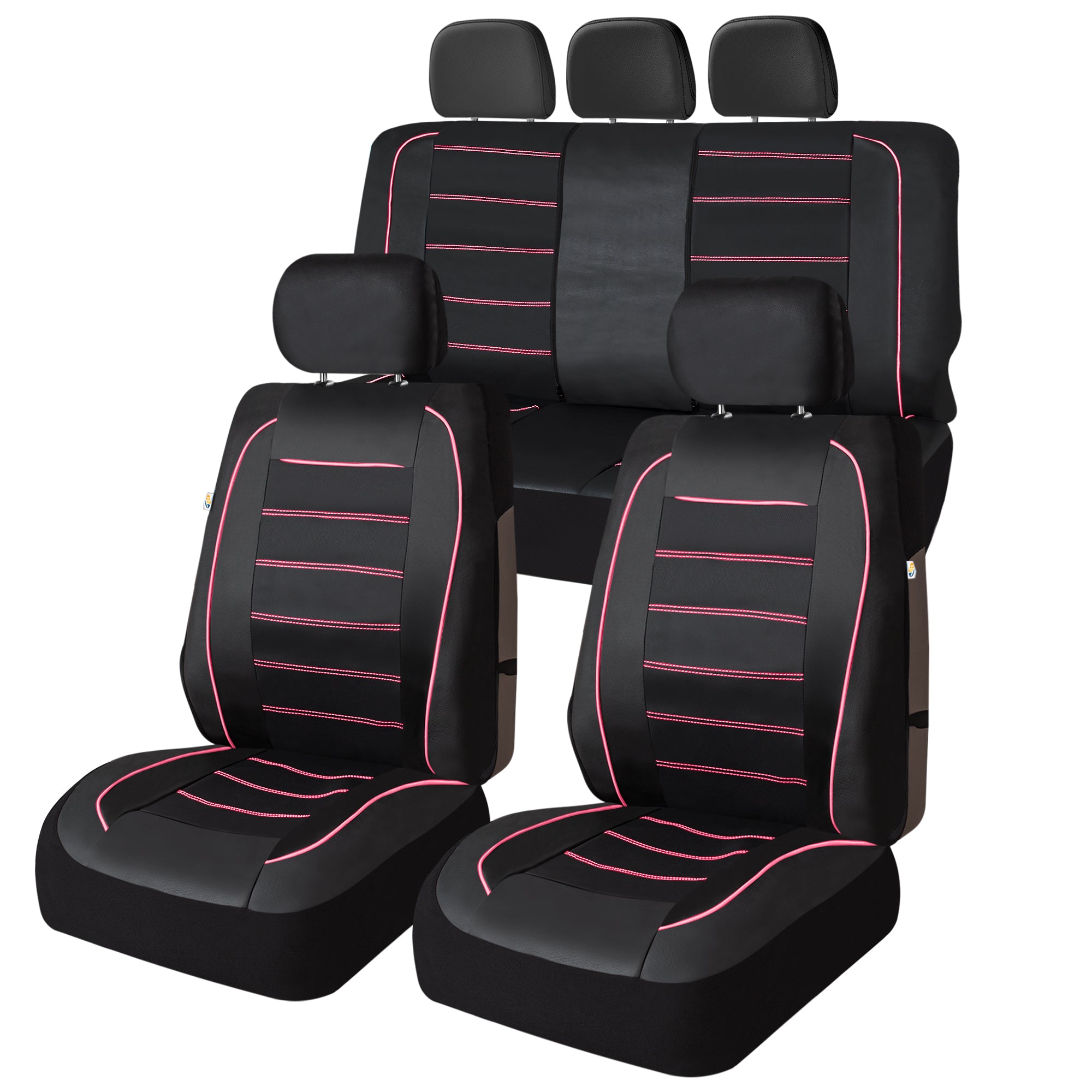 Premier Leatherette Seat Covers - Full Set - Pink