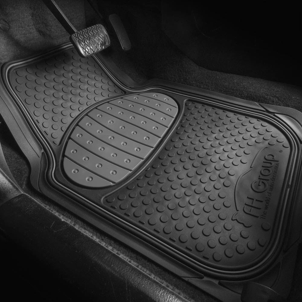 Heavy Duty ClimaProof Trimmable Touchdown Non-Slip Rubber Floor Mats Gray