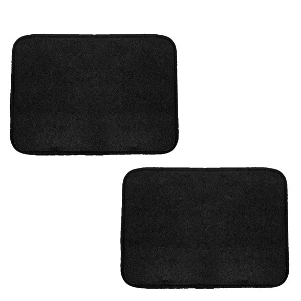 Non-Slip Carpet Floor Mats with Heel Pad - Full Set Black