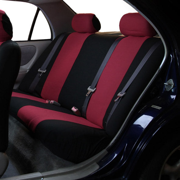 Flat Cloth Seat Covers - Rear Burgundy