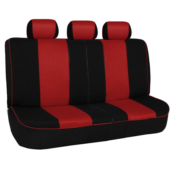 Edgy Piping Seat Covers - Rear Red