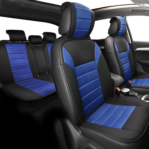 Premium Car Seat Cushions - Full Set Blue