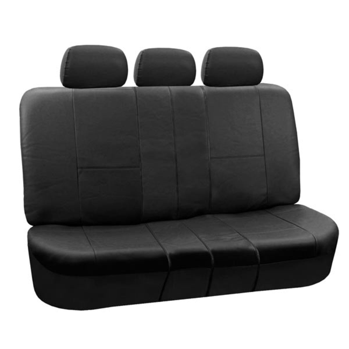 Premium PU Leather Seat Covers - Rear Black