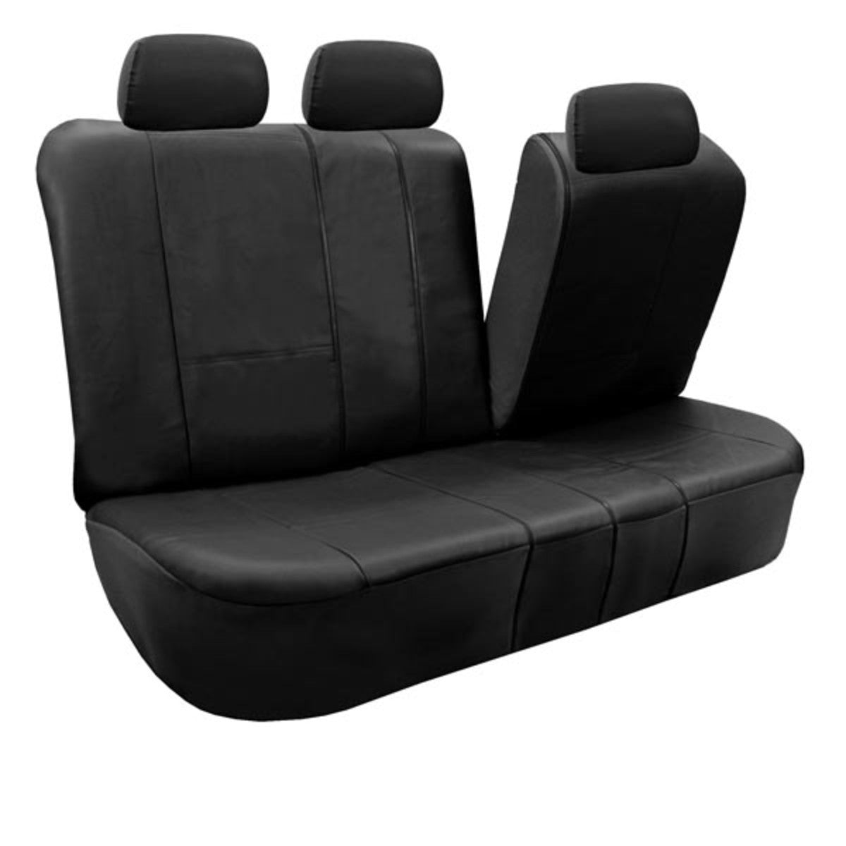 Premium PU Leather Seat Covers - Rear Black