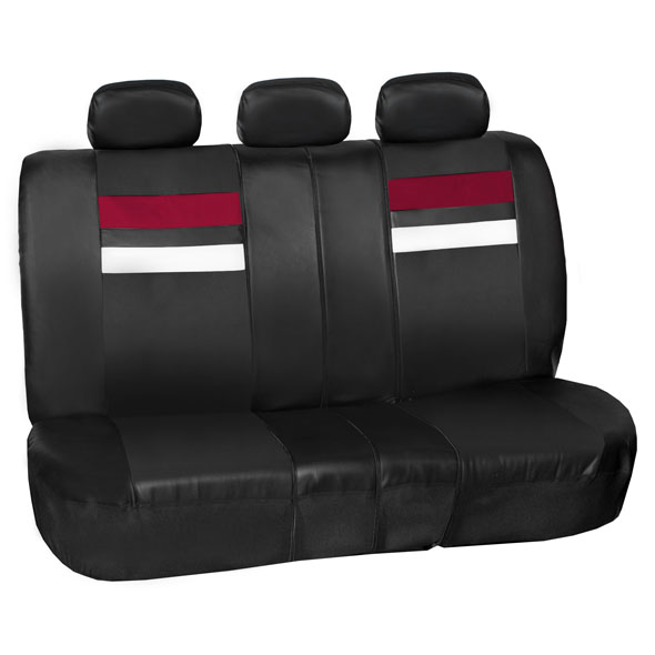 Varsity Spirit PU Leather Seat Covers - Rear Burgundy