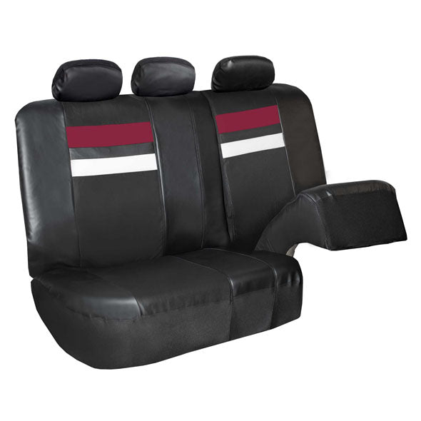 Varsity Spirit PU Leather Seat Covers - Rear Burgundy