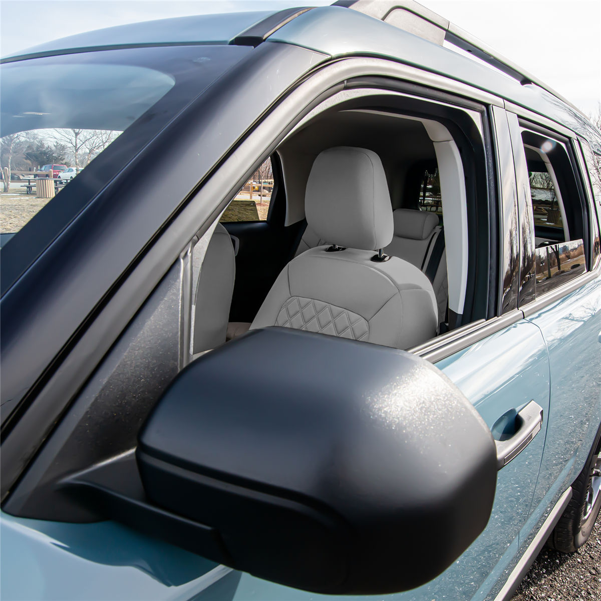 Ford Bronco Sport 2021-2024 - Full Set Seat Covers  - Solid Gray Ultraflex Neoprene