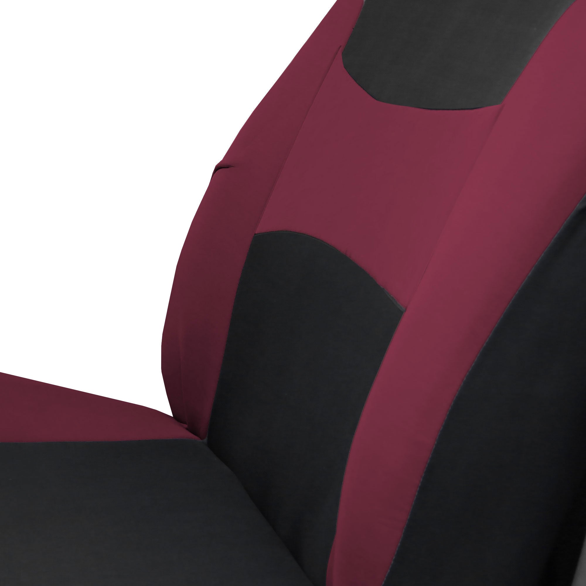 Light & Breezy Flat Cloth Seat Covers - Front Set Burgundy