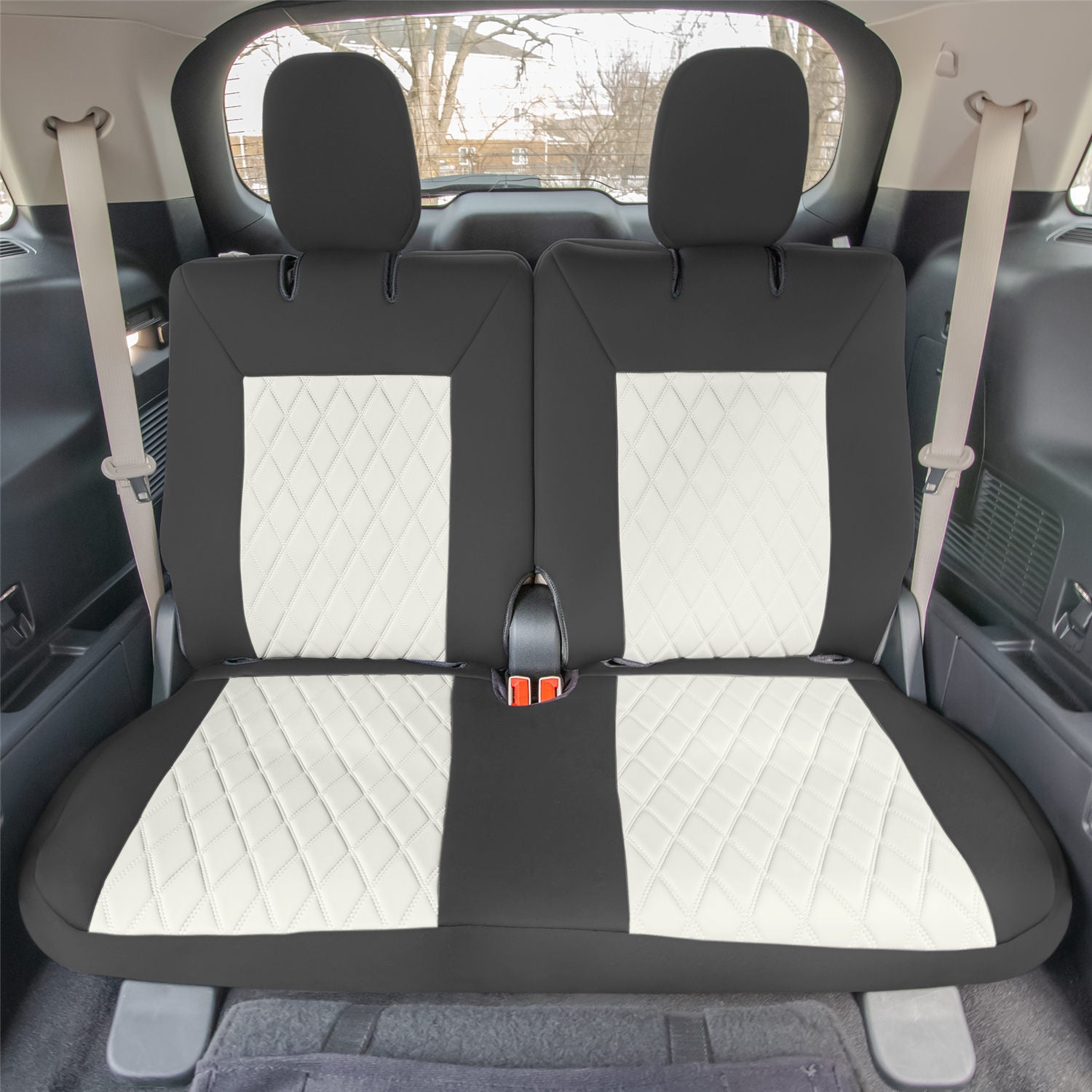 Ford Explorer Base 2020-2024  - 3rd Row Set Seat Covers  -  Beige Ultraflex Neoprene