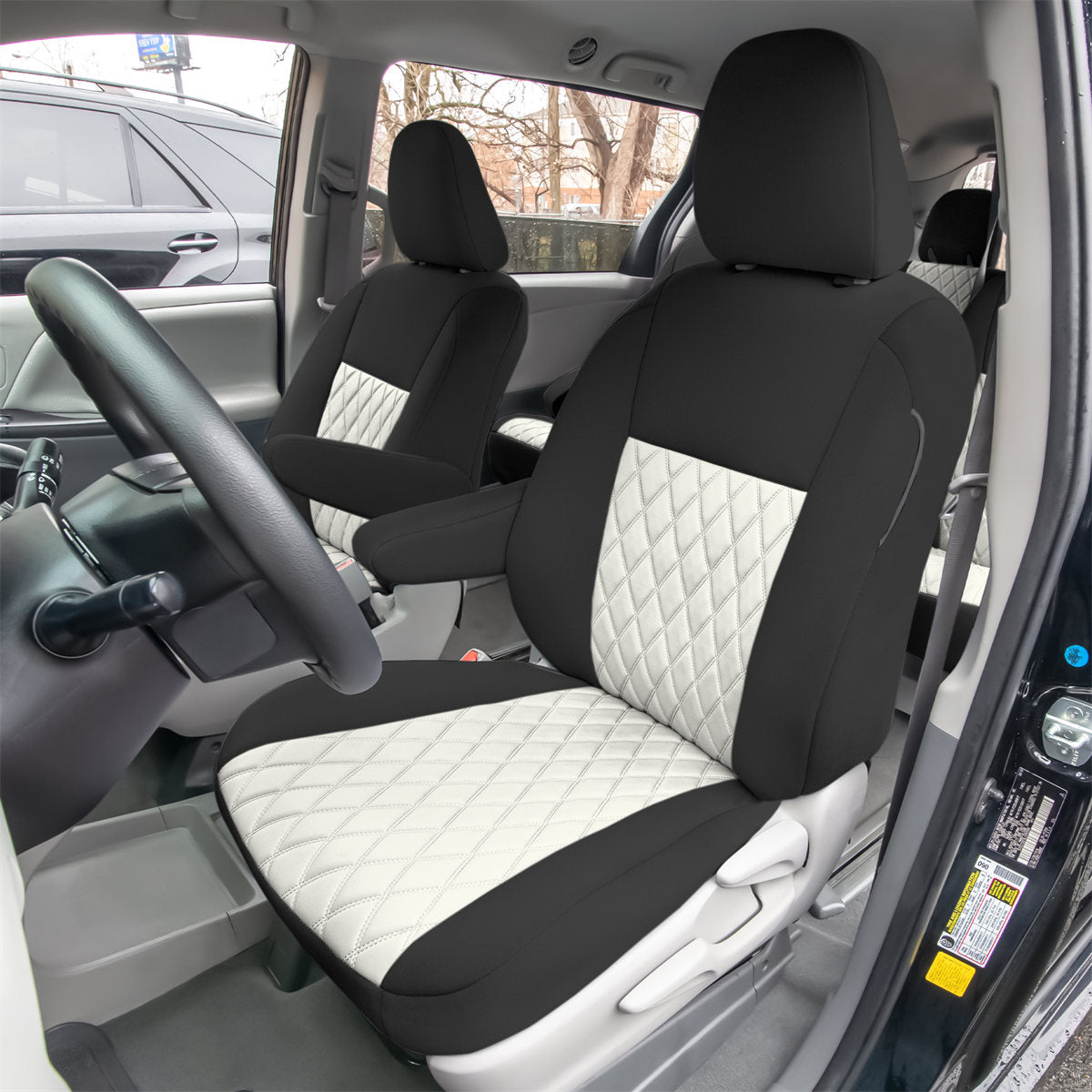 Toyota Sienna - 2011 - 2020  - Front Set Seat Covers - Beige Ultraflex Neoprene