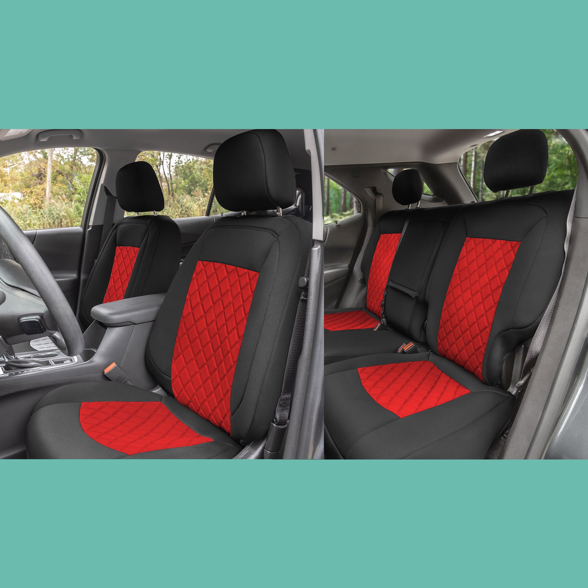 Chevy Equinox 2018-2023 - Full Set Seat Covers - Red Ultraflex Neoprene