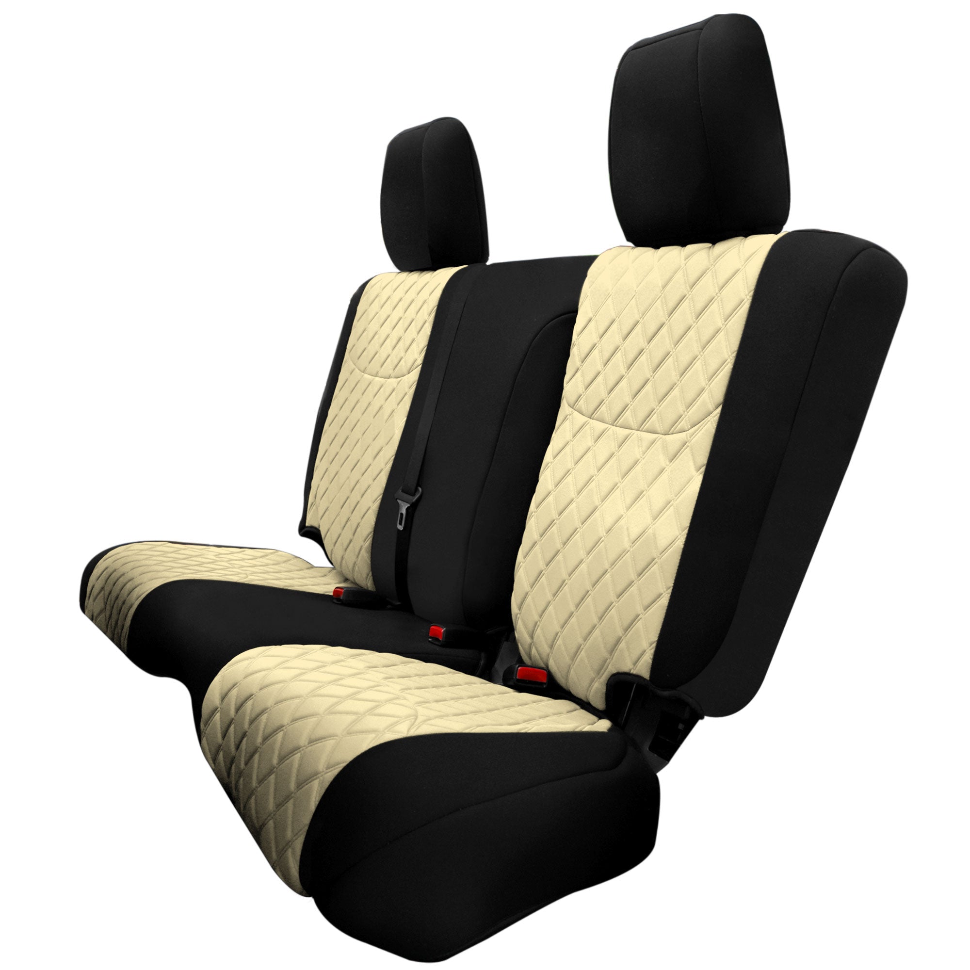Jeep Wrangler JK 4-Door 2007-2017 -  Rear Set Seat Covers - Beige Ultraflex Neoprene
