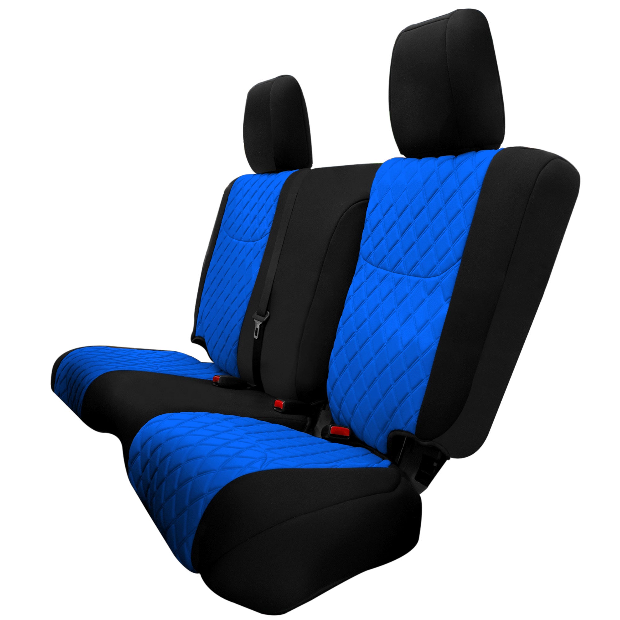 Jeep Wrangler JK 4-Door 2007-2017 -  Rear Set Seat Covers - Blue Ultraflex Neoprene