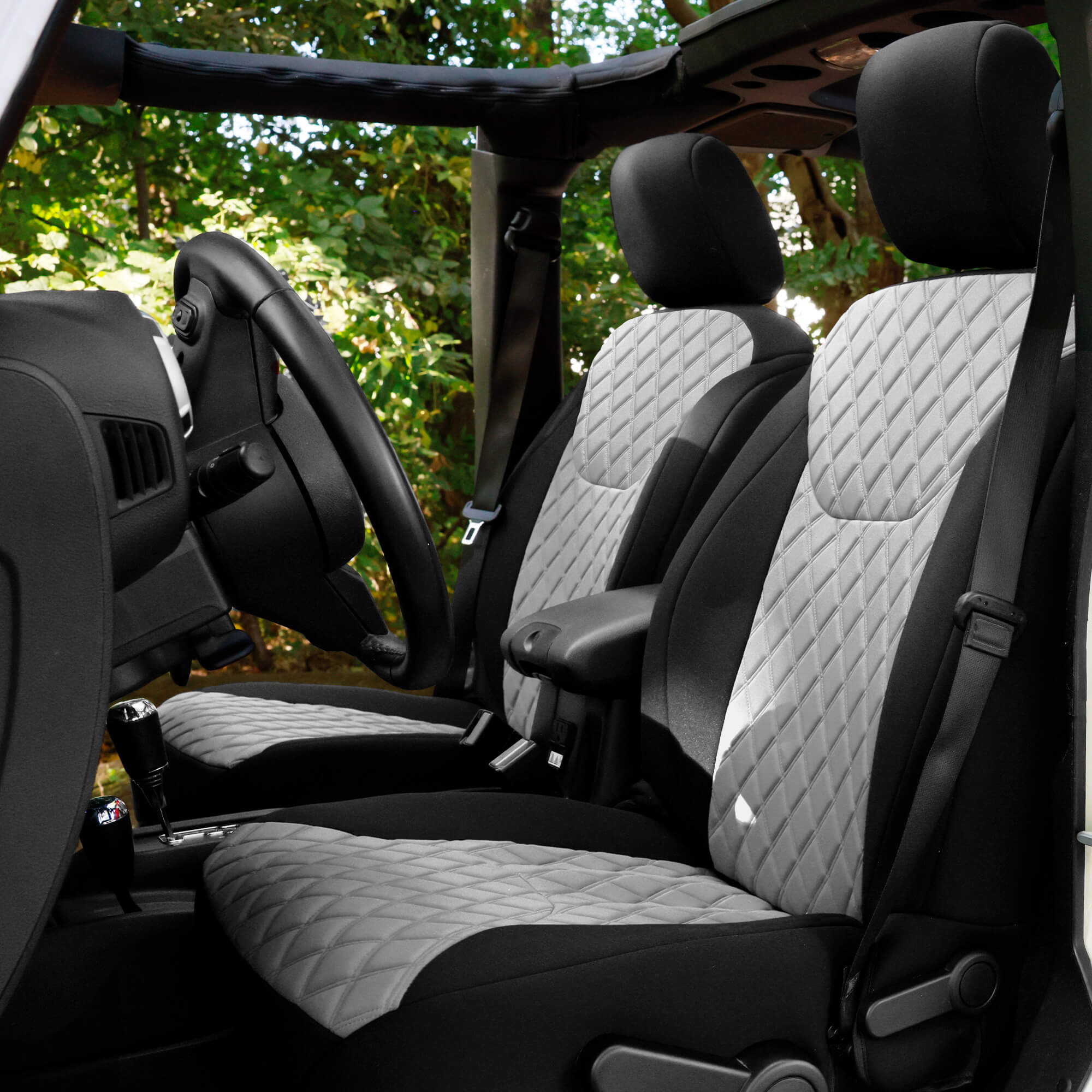 Jeep Wrangler JK 2007-2017 -  Front Set Seat Covers - Gray Ultraflex Neoprene
