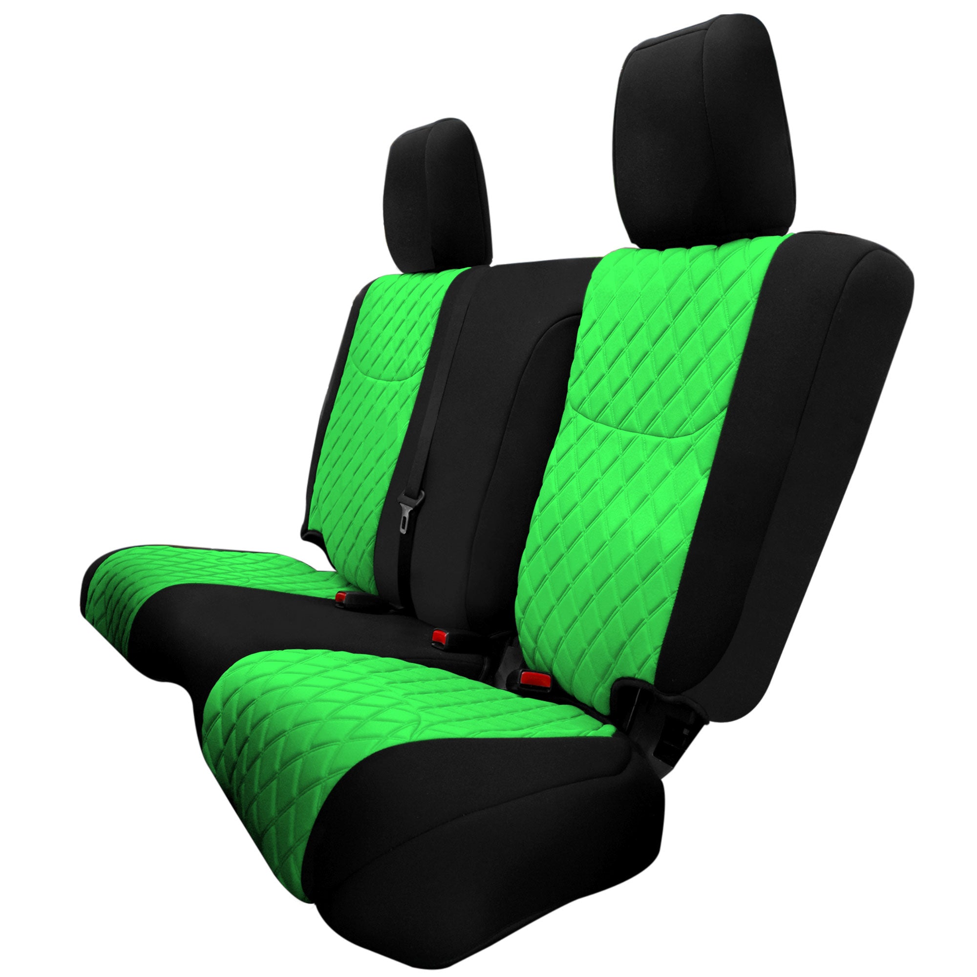 Jeep Wrangler JK 4-Door 2007-2017 -  Rear Set Seat Covers - Green Ultraflex Neoprene