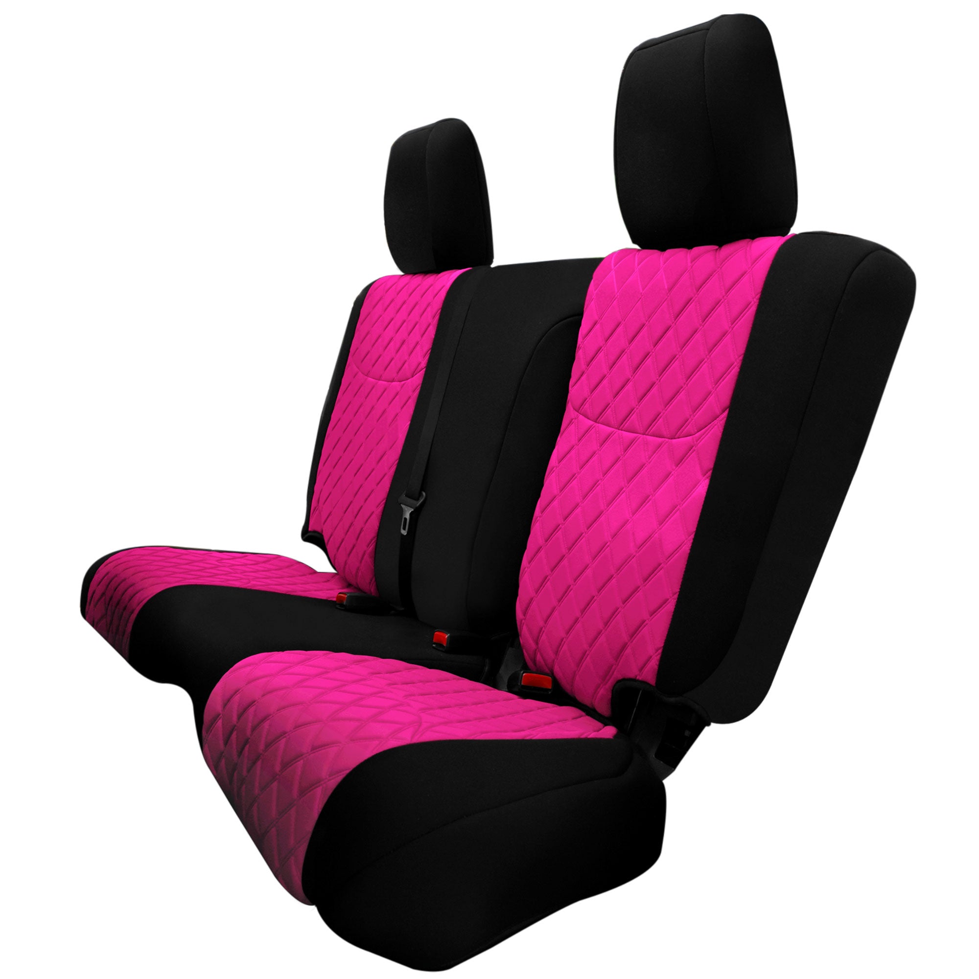 Jeep Wrangler JK 4-Door 2007-2017 -  Rear Set Seat Covers - Pink Ultraflex Neoprene