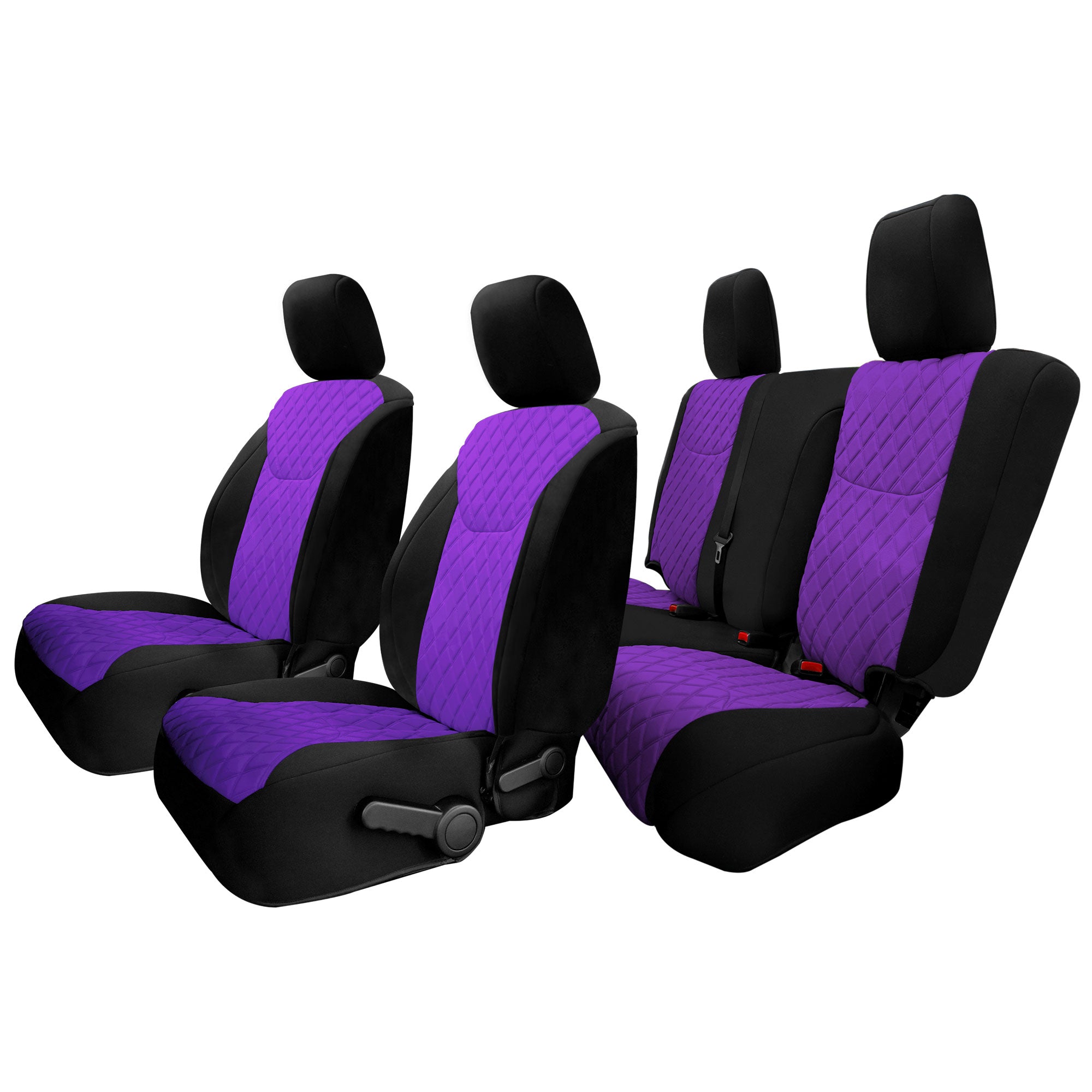 Jeep Wrangler JK 4DR 2007-2018 -  Full Set Seat Covers - Purple Ultraflex Neoprene