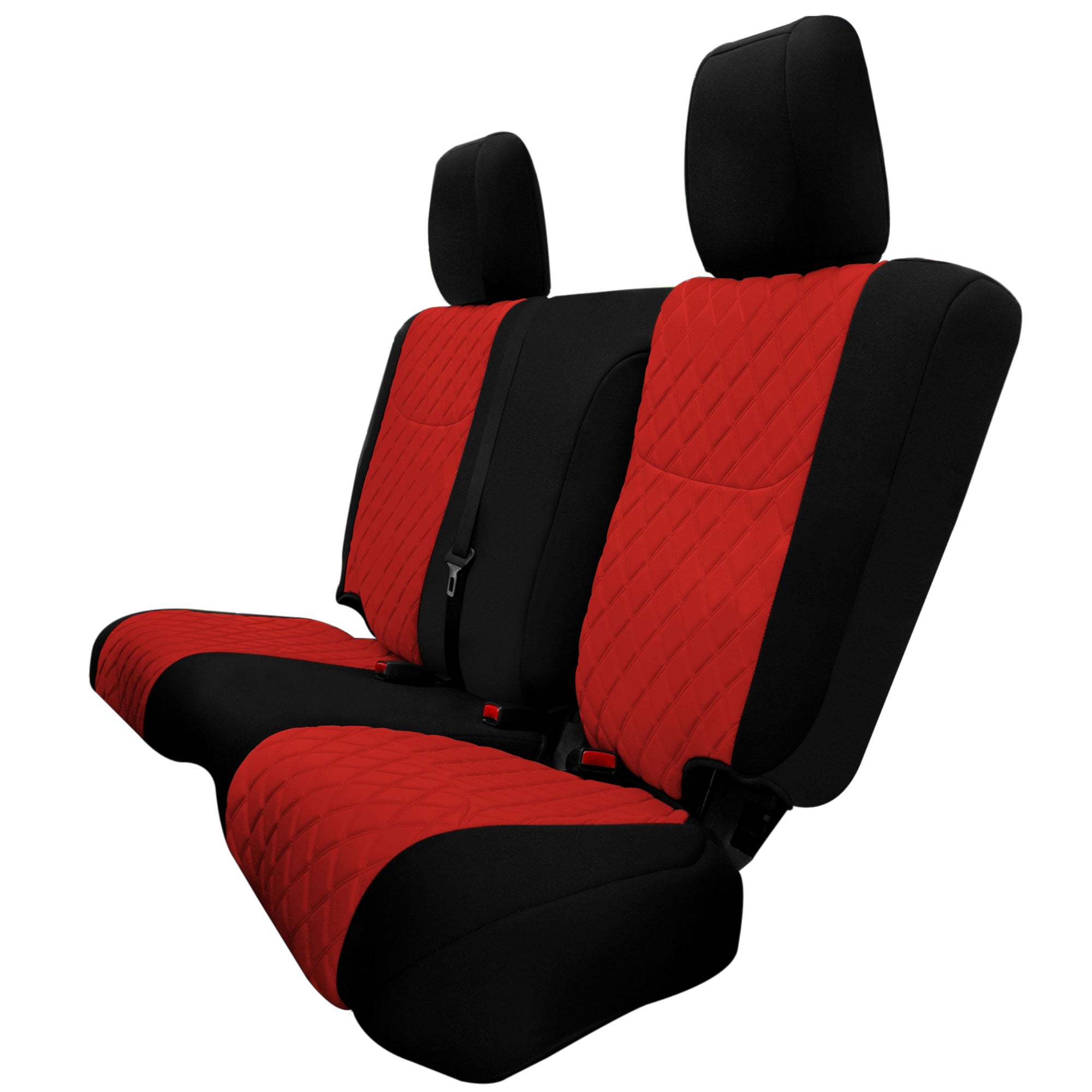 Jeep Wrangler JK 4-Door 2007-2017 -  Rear Set Seat Covers - Red Ultraflex Neoprene